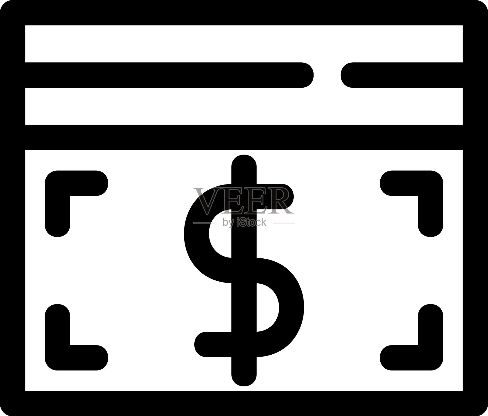 现金图标或标志孤立标志符号插画图片素材