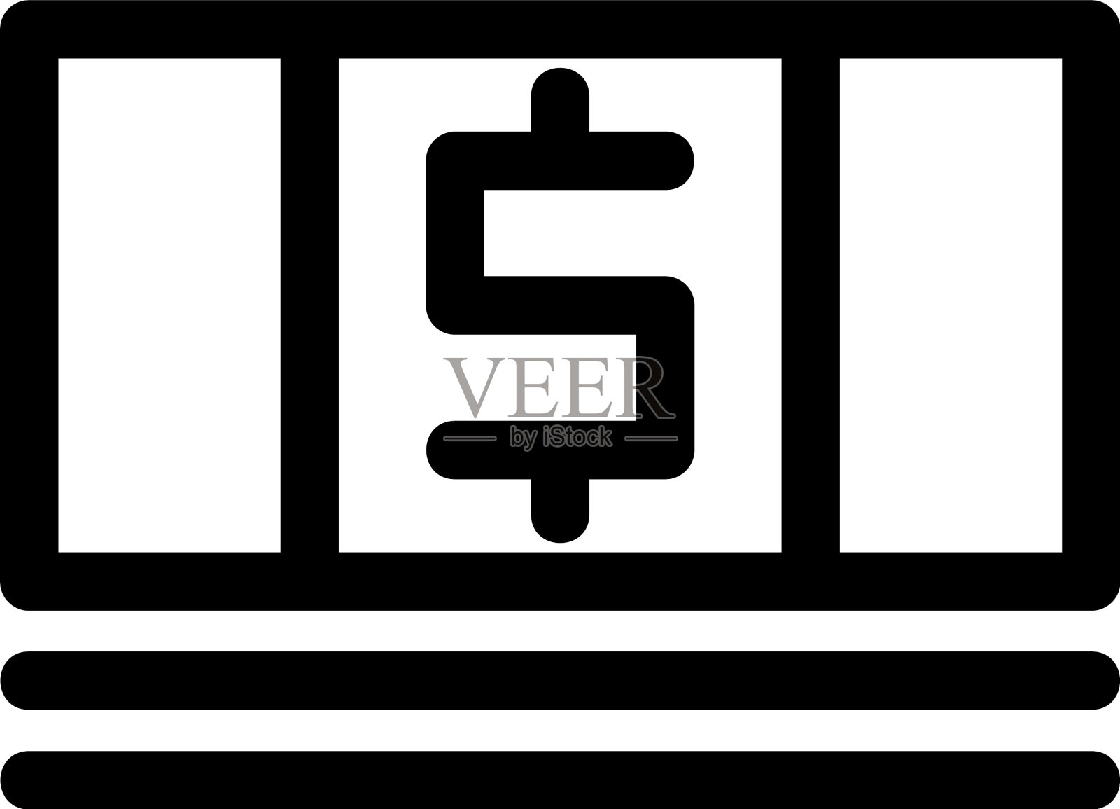 现金图标或标志孤立标志符号插画图片素材