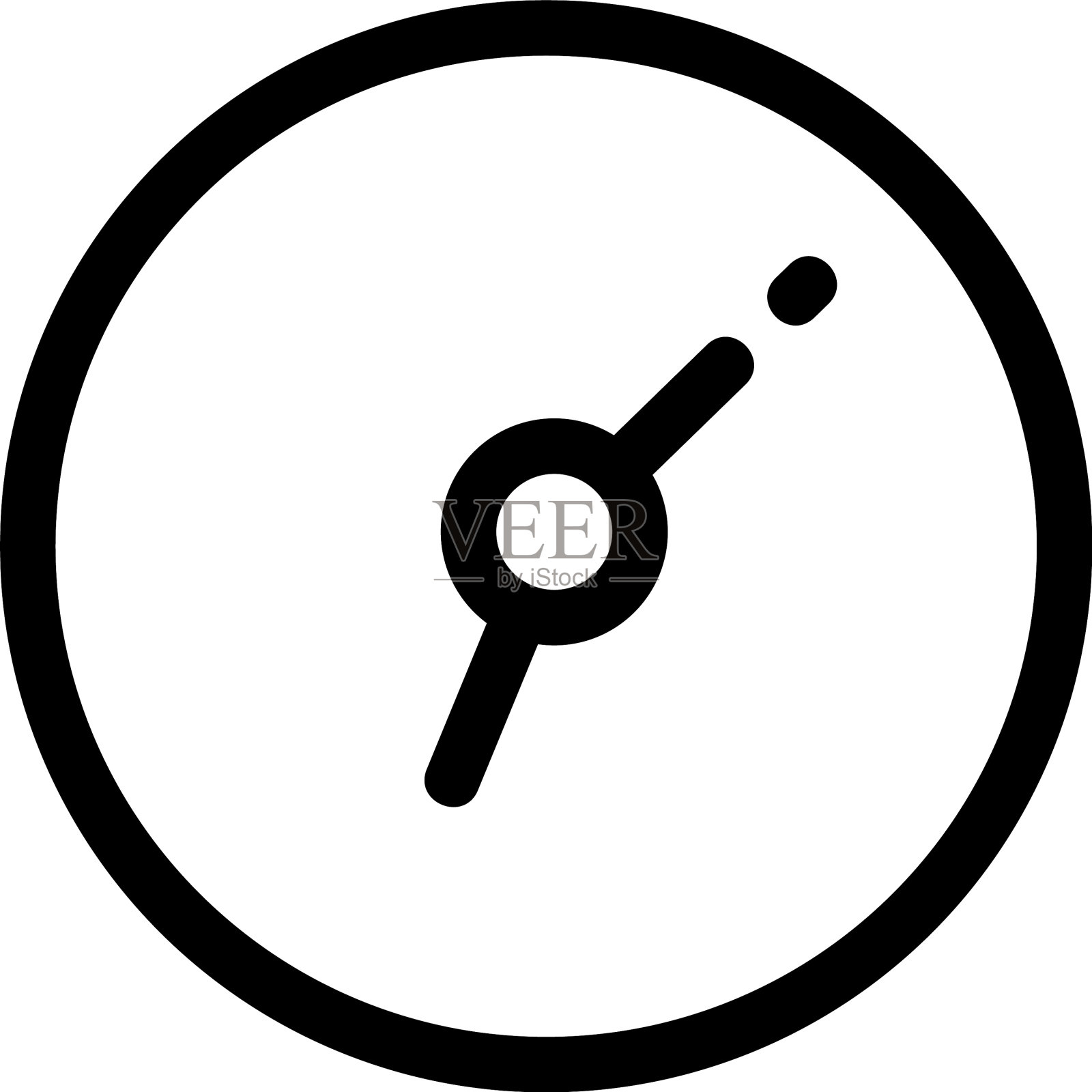 时钟图标或标志孤立的标志符号插画图片素材