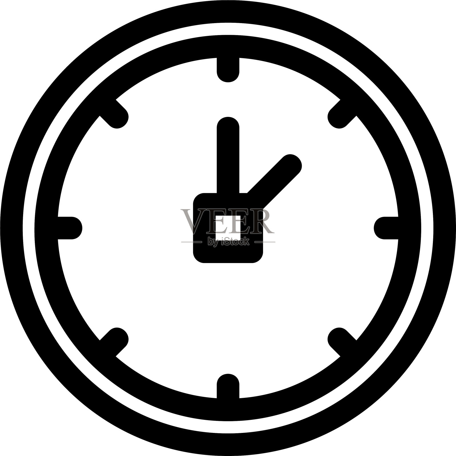 时钟图标或标志孤立的标志符号插画图片素材