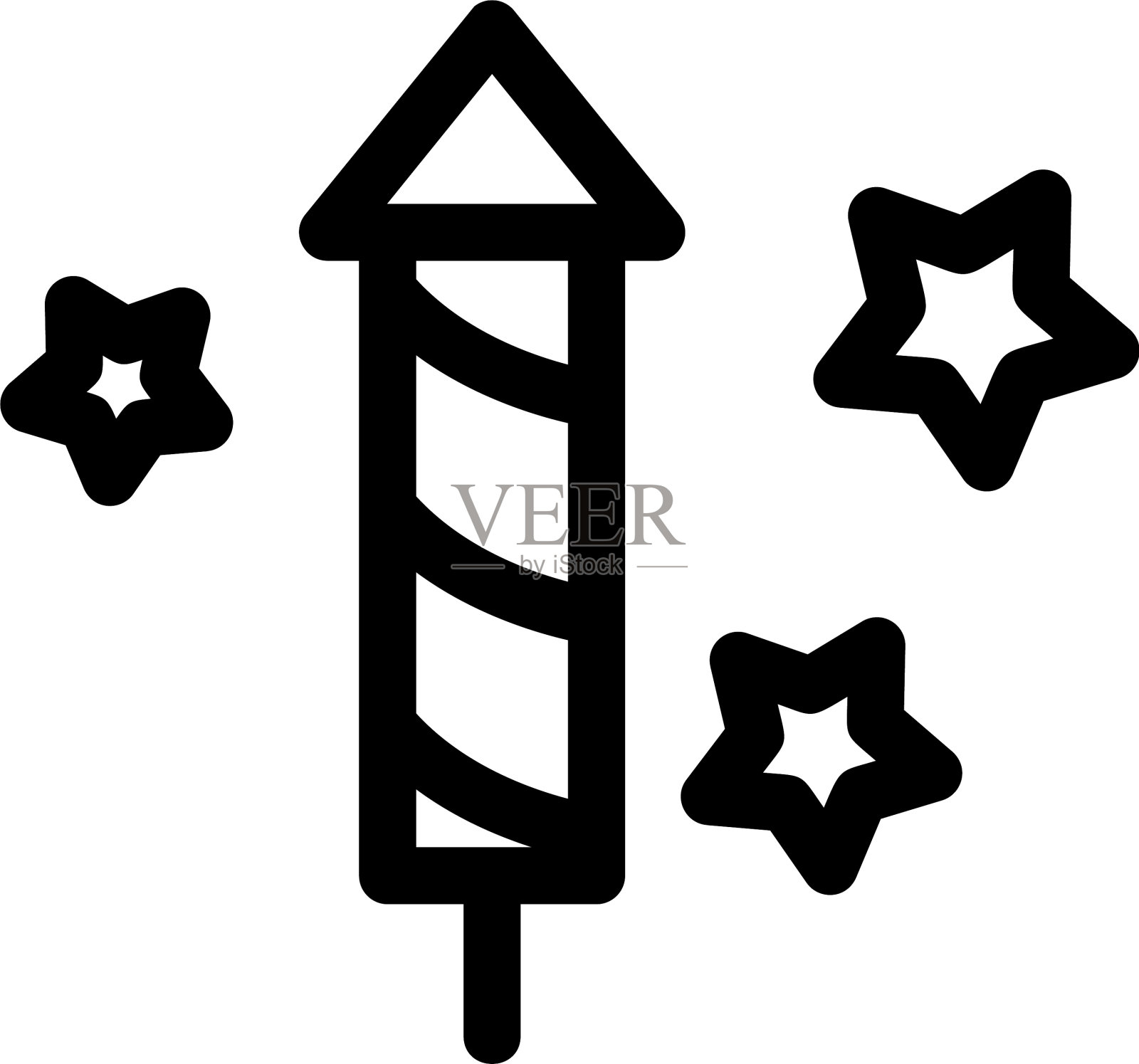 烟花标志或标志孤立标志符号插画图片素材