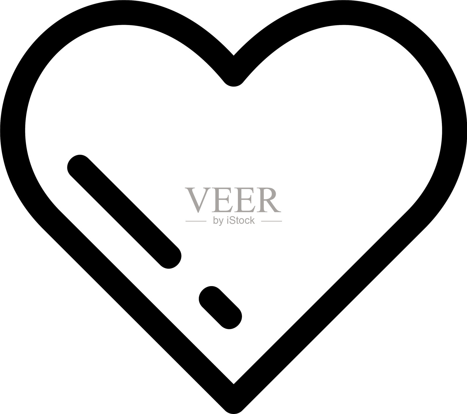 心形标志或孤立标志符号图标素材