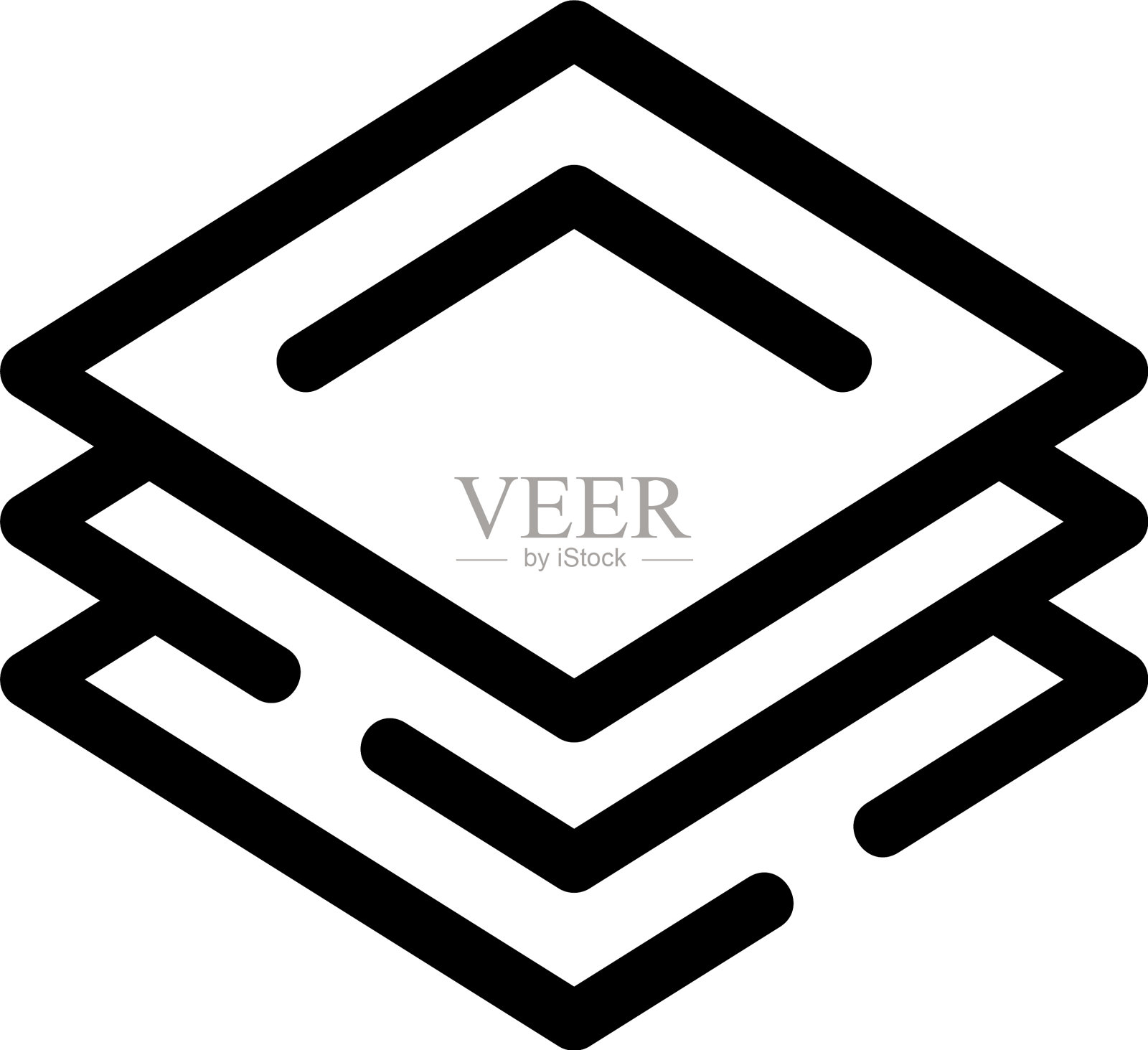 层图标或标志孤立符号符号图标素材