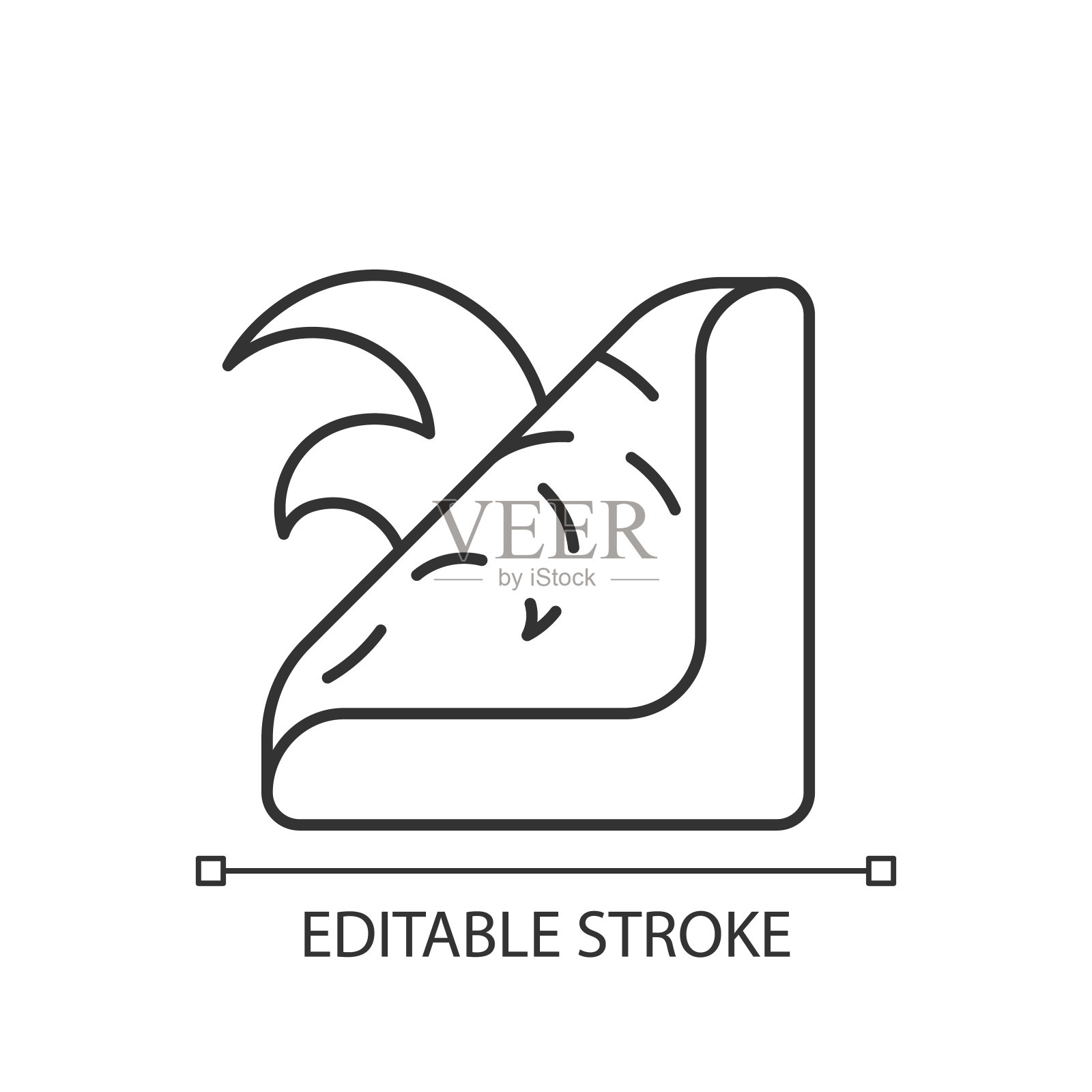 假纹身线性图标插画图片素材