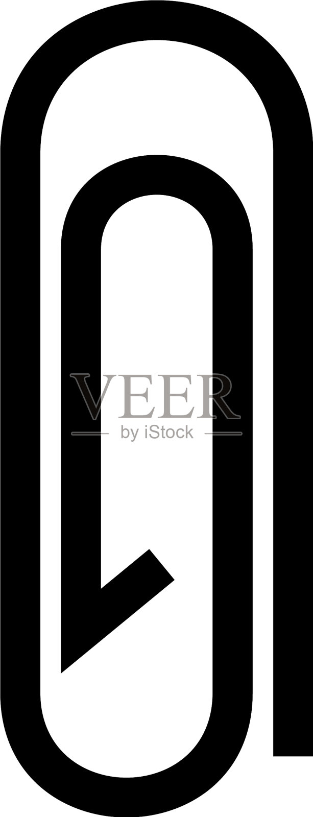 回形针图标或标志孤立的标志符号插画图片素材