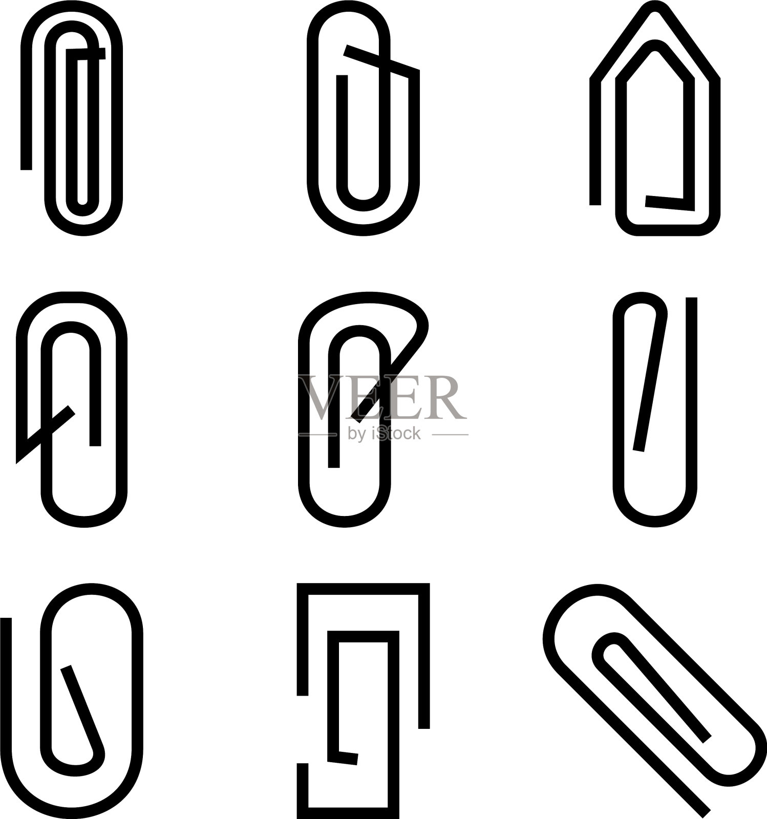 回形针图标或标志孤立的标志符号图标素材