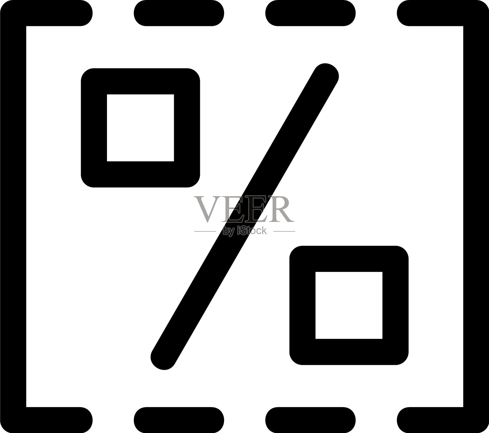 百分比图标或标志孤立的标志符号图标素材