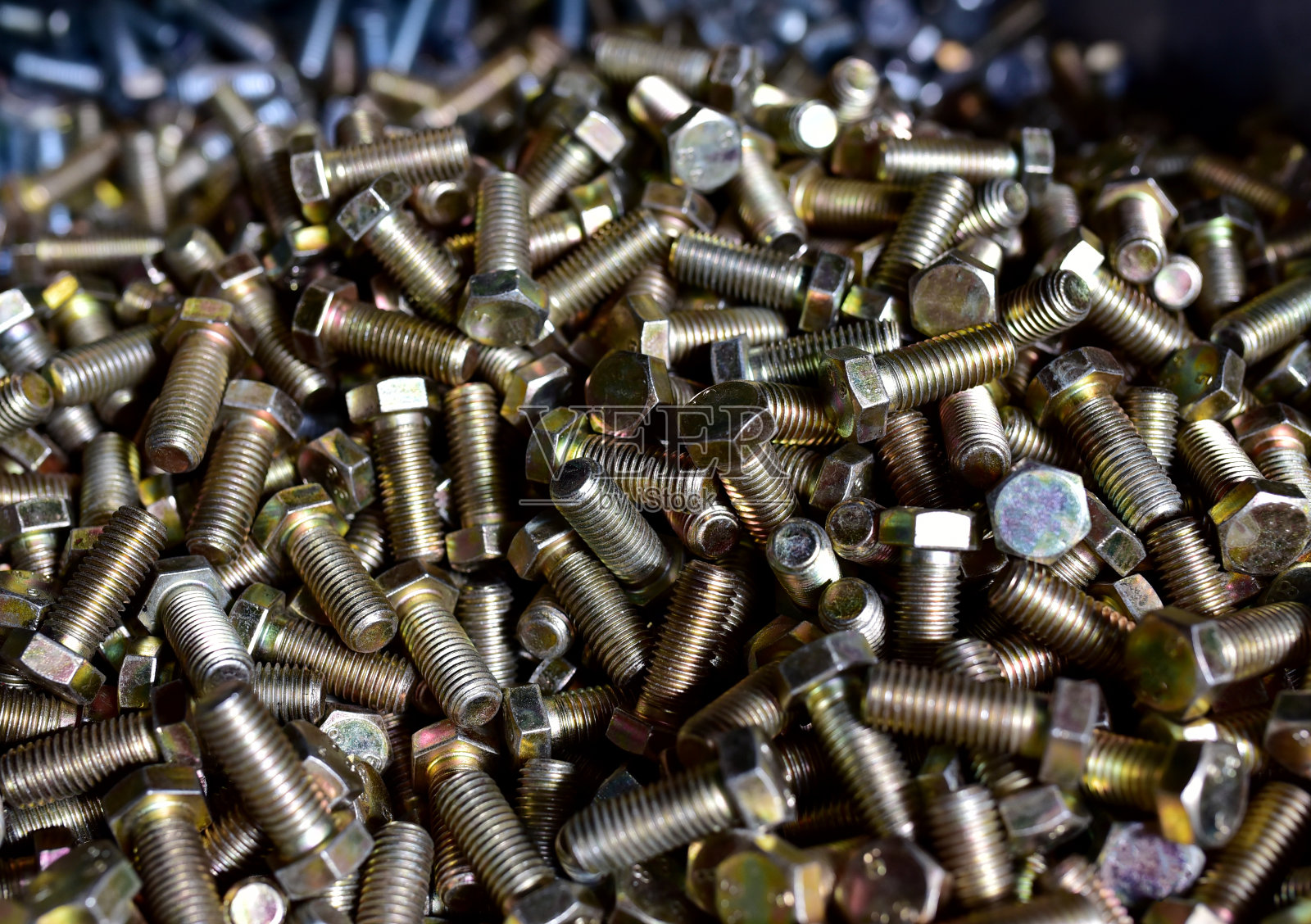 背景螺杆螺栓，内螺杆，螺栓特写，多螺杆。照片摄影图片