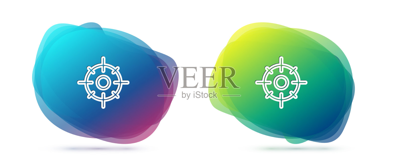 设定线目标运动图标孤立在白色上图标素材