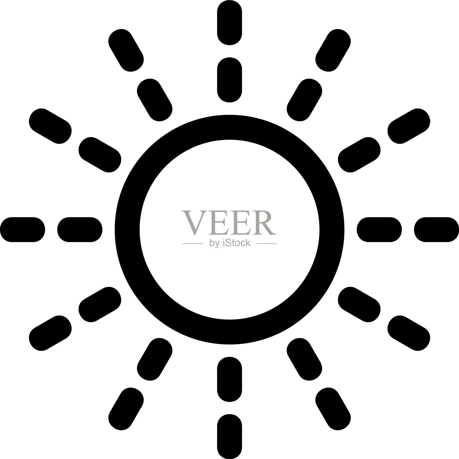 太阳标志或孤立标志符号插画图片素材