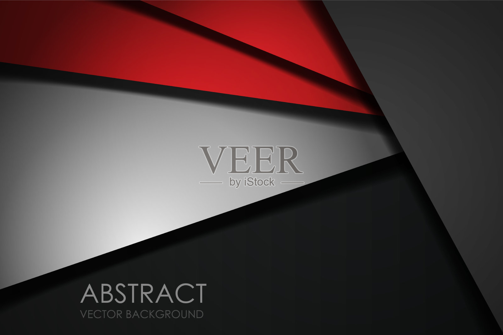 红色背景重叠维数灰色插画图片素材