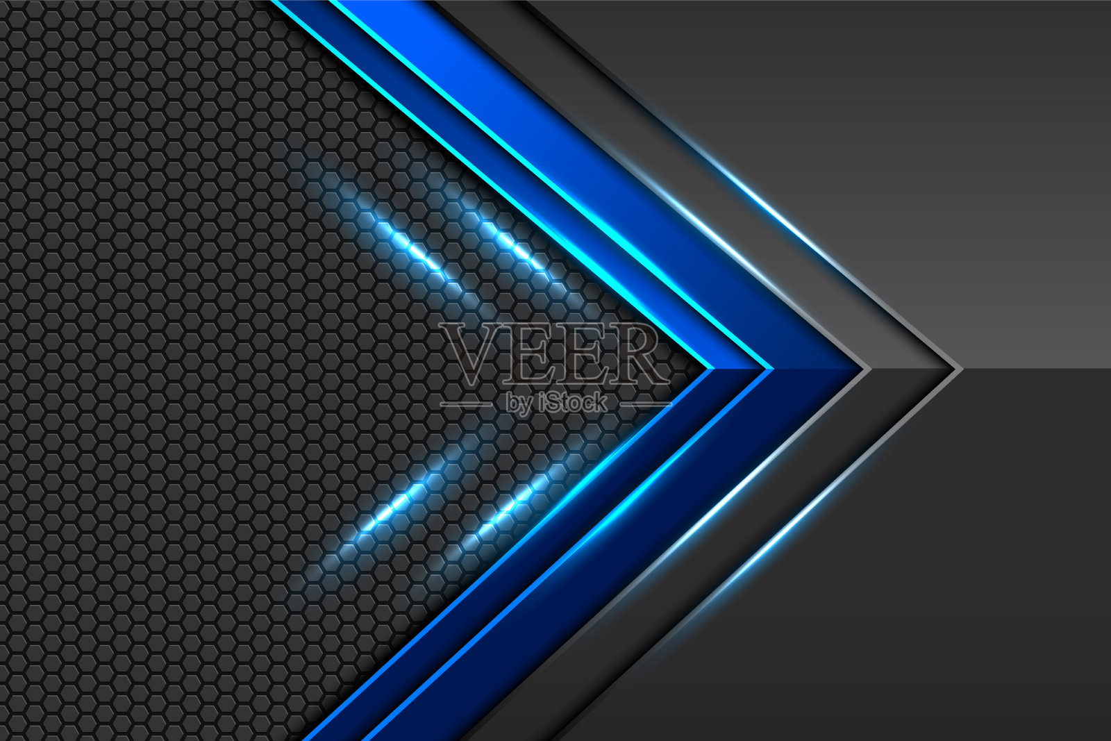 蓝色渐变箭头抽象为黑色插画图片素材