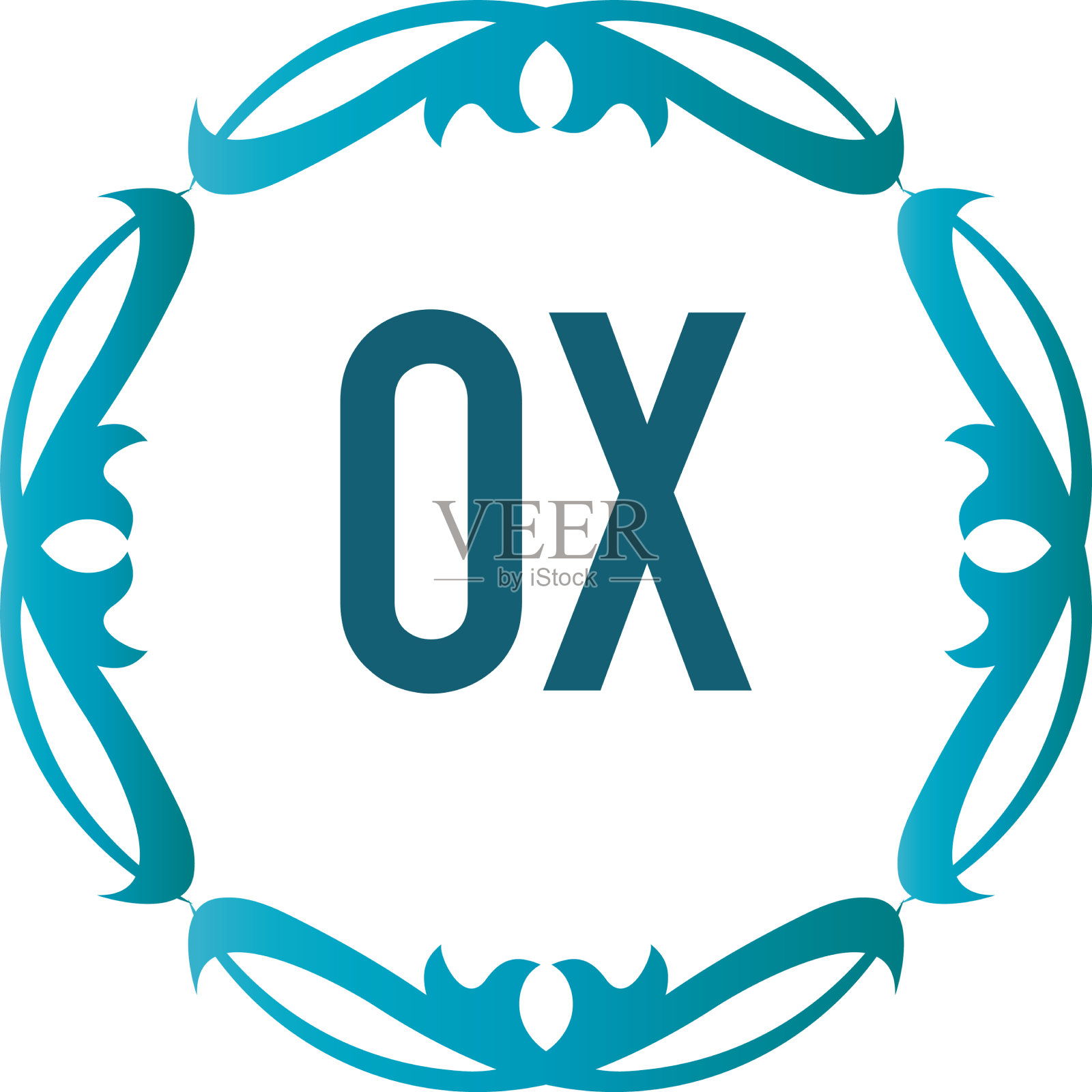 首字母典雅ox标志设计模板图标素材