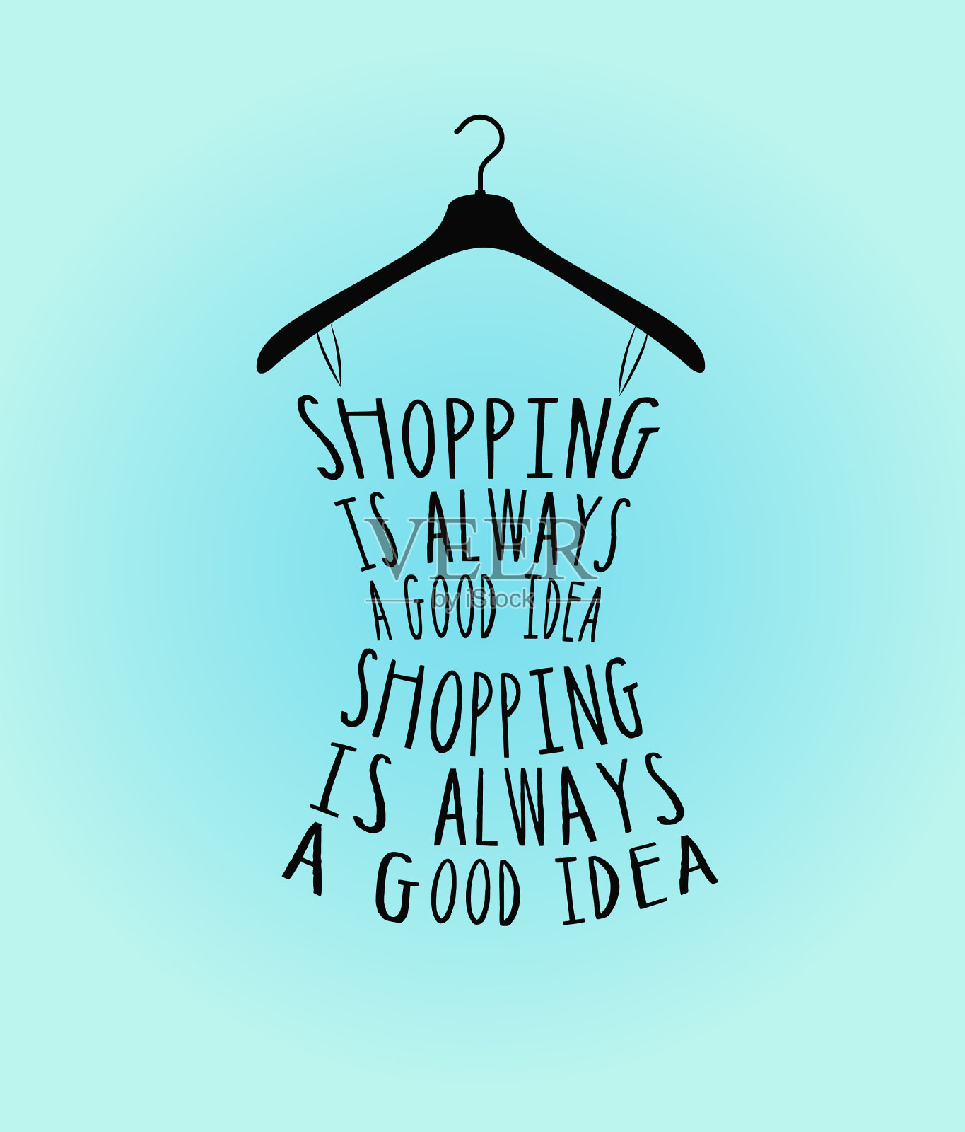 用灰色背景上的引言做成的裙子插画图片素材