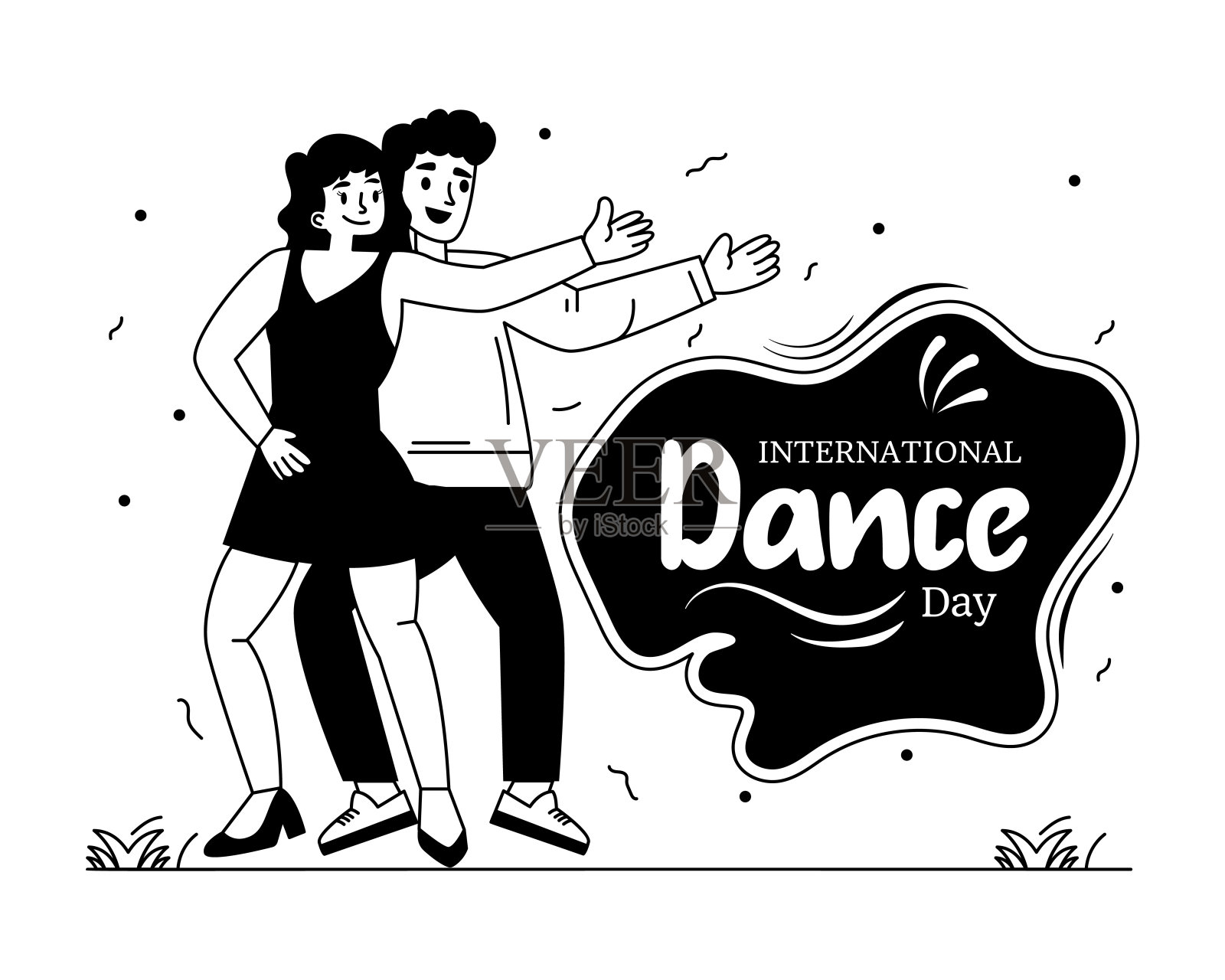 国际舞蹈天插画图片素材