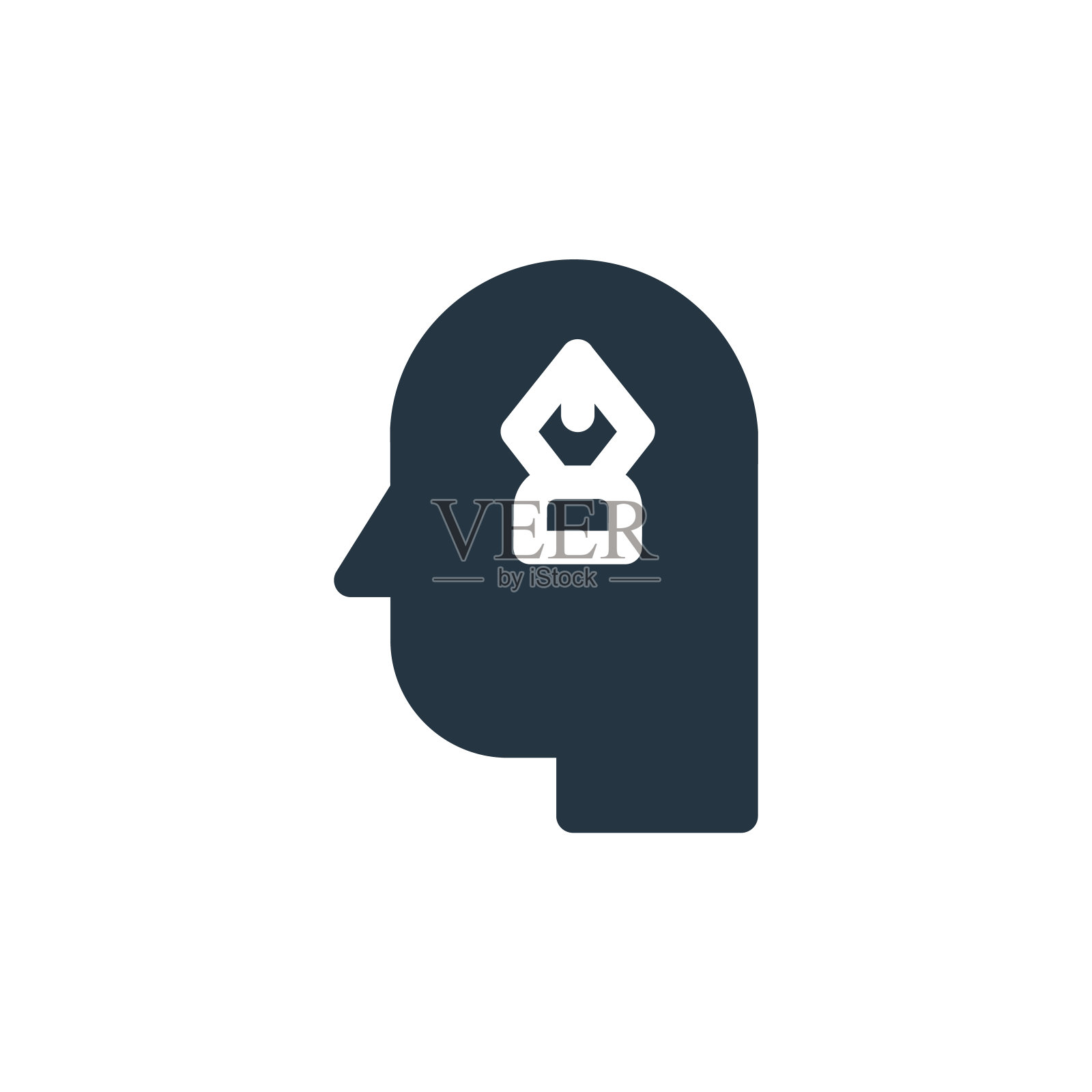 创作过程图标。字形创意过程图标的网站设计和移动，应用程序开发，打印。创意过程图标从填充图形设计集合孤立的白色背景。图标素材