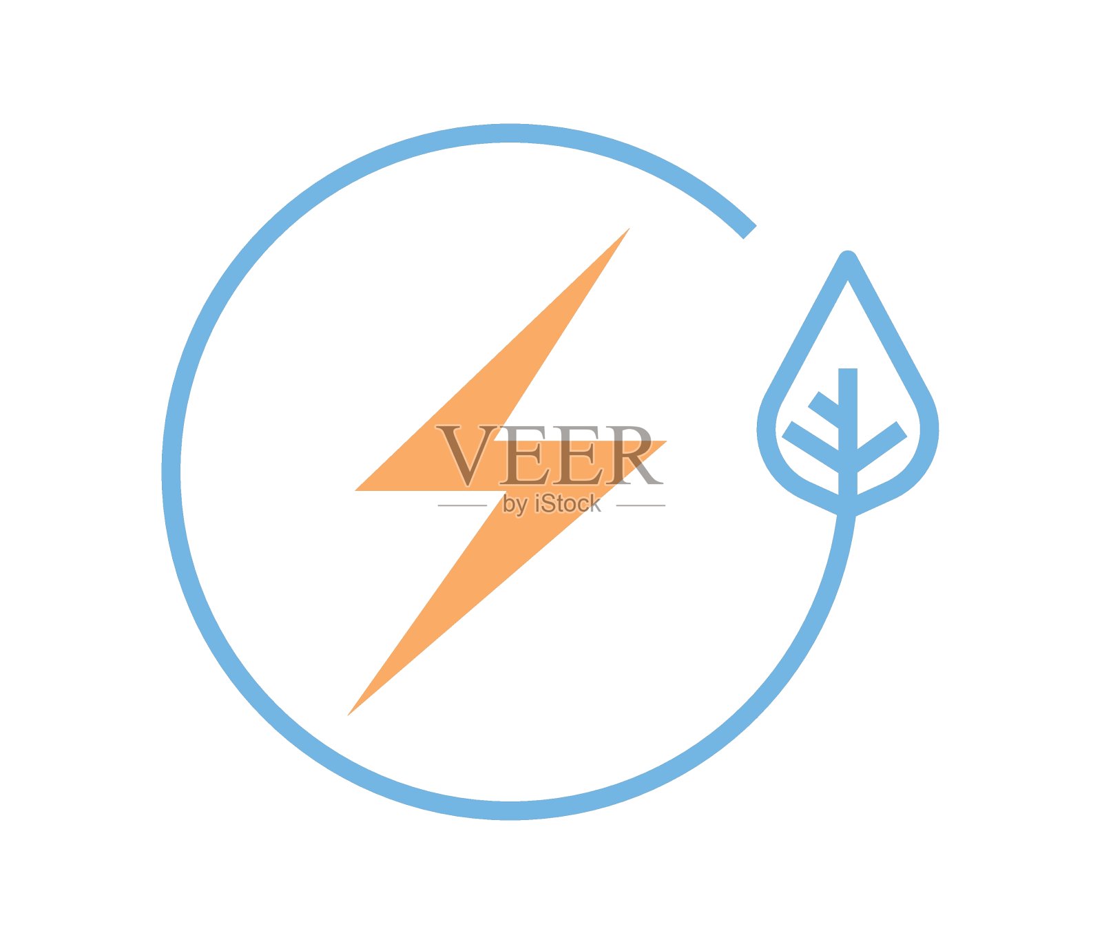 设计自然能源、生物燃料矢量模板。插画图片素材