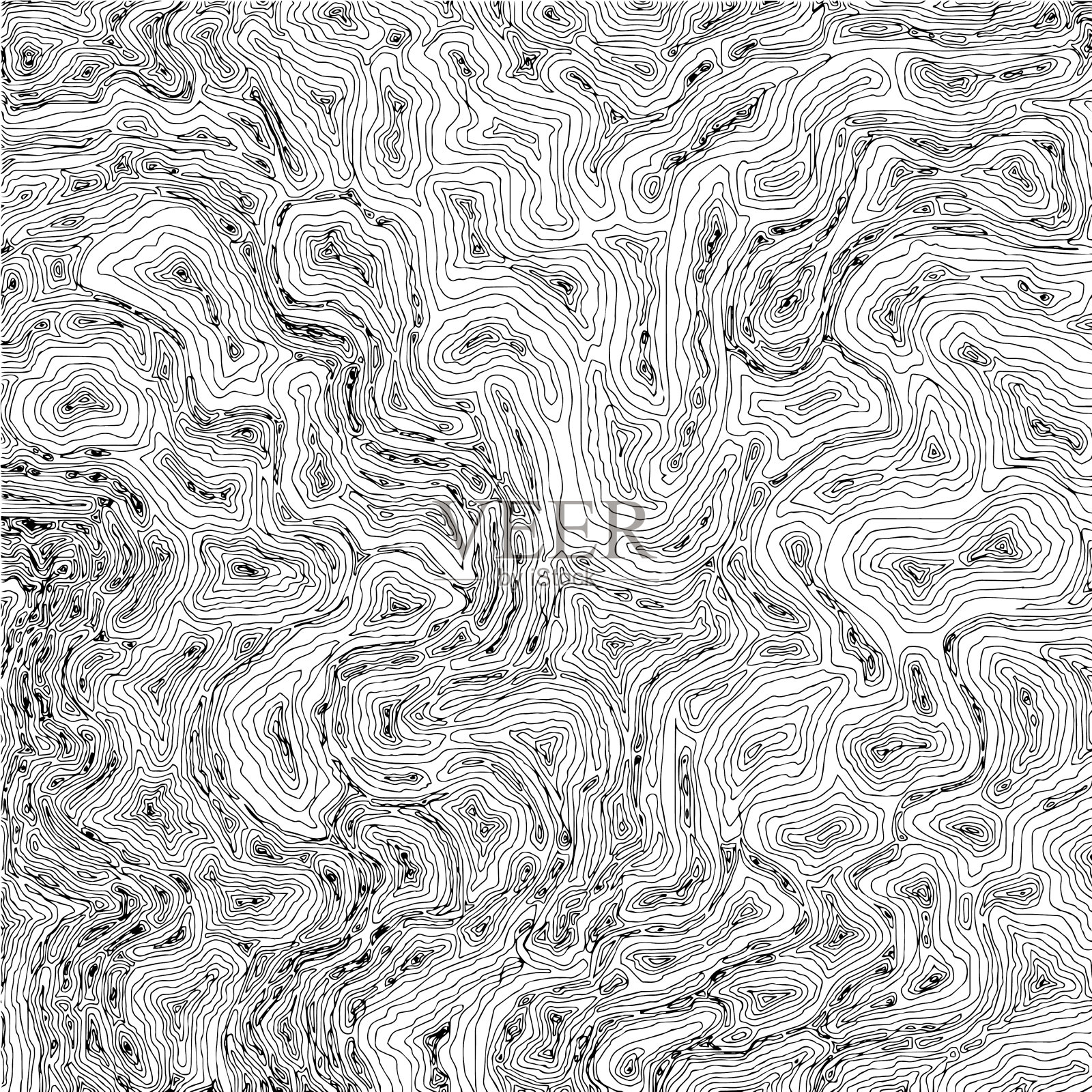 华丽的抽象矢量图案的波浪线和圆圈插画图片素材