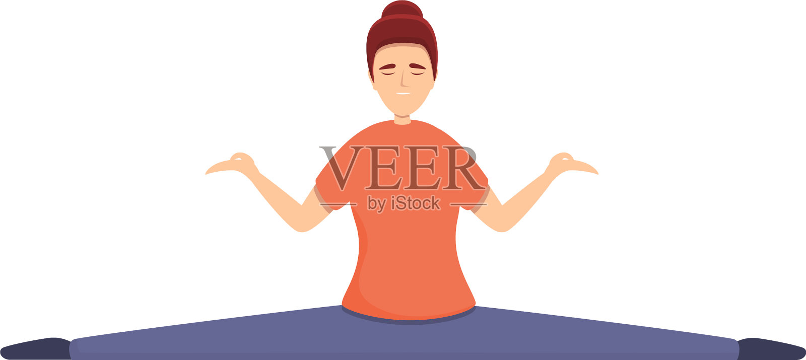 女人麻线图标卡通风格设计元素图片