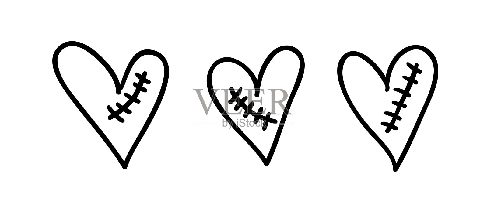 涂鸦集黑白铅笔画插画图片素材