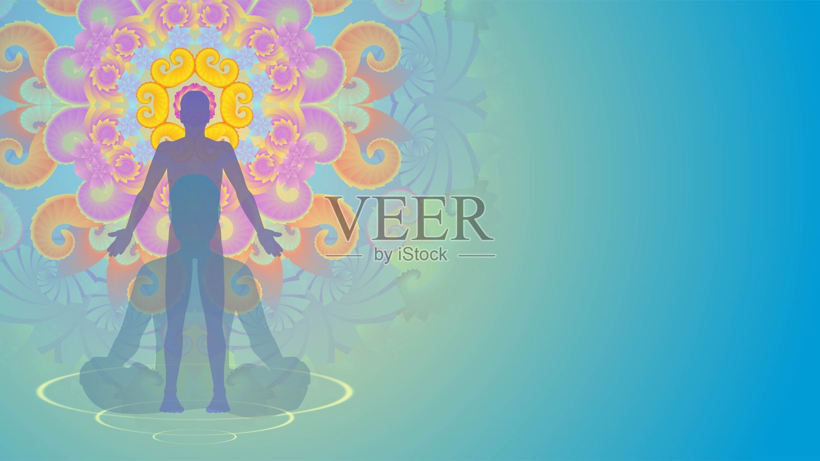 沉思的人的剪影插画图片素材