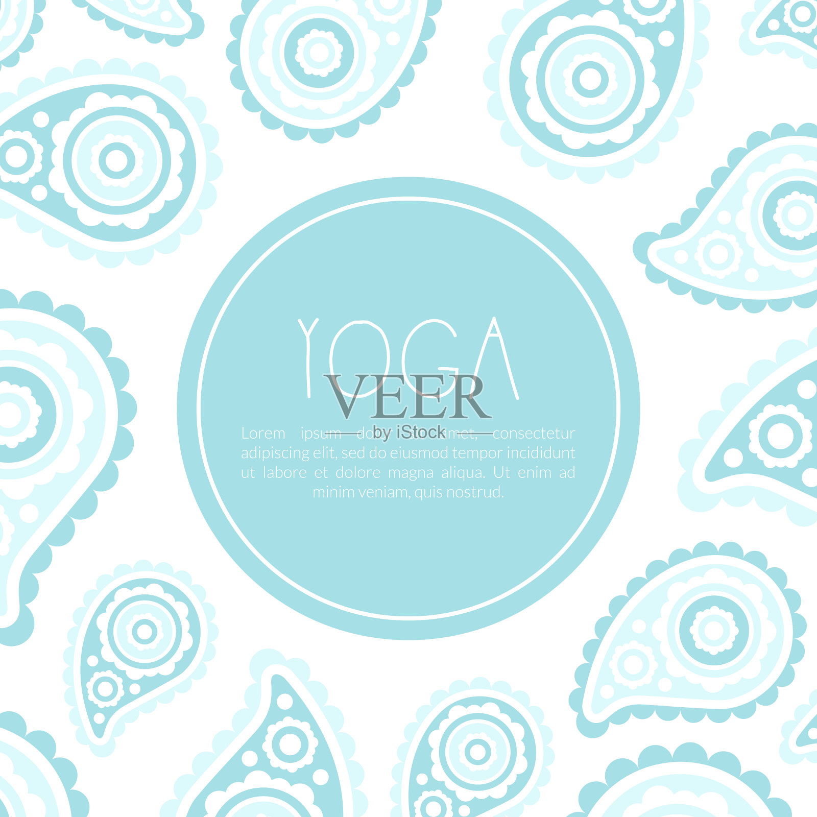 瑜伽横幅模板传统医学插画图片素材