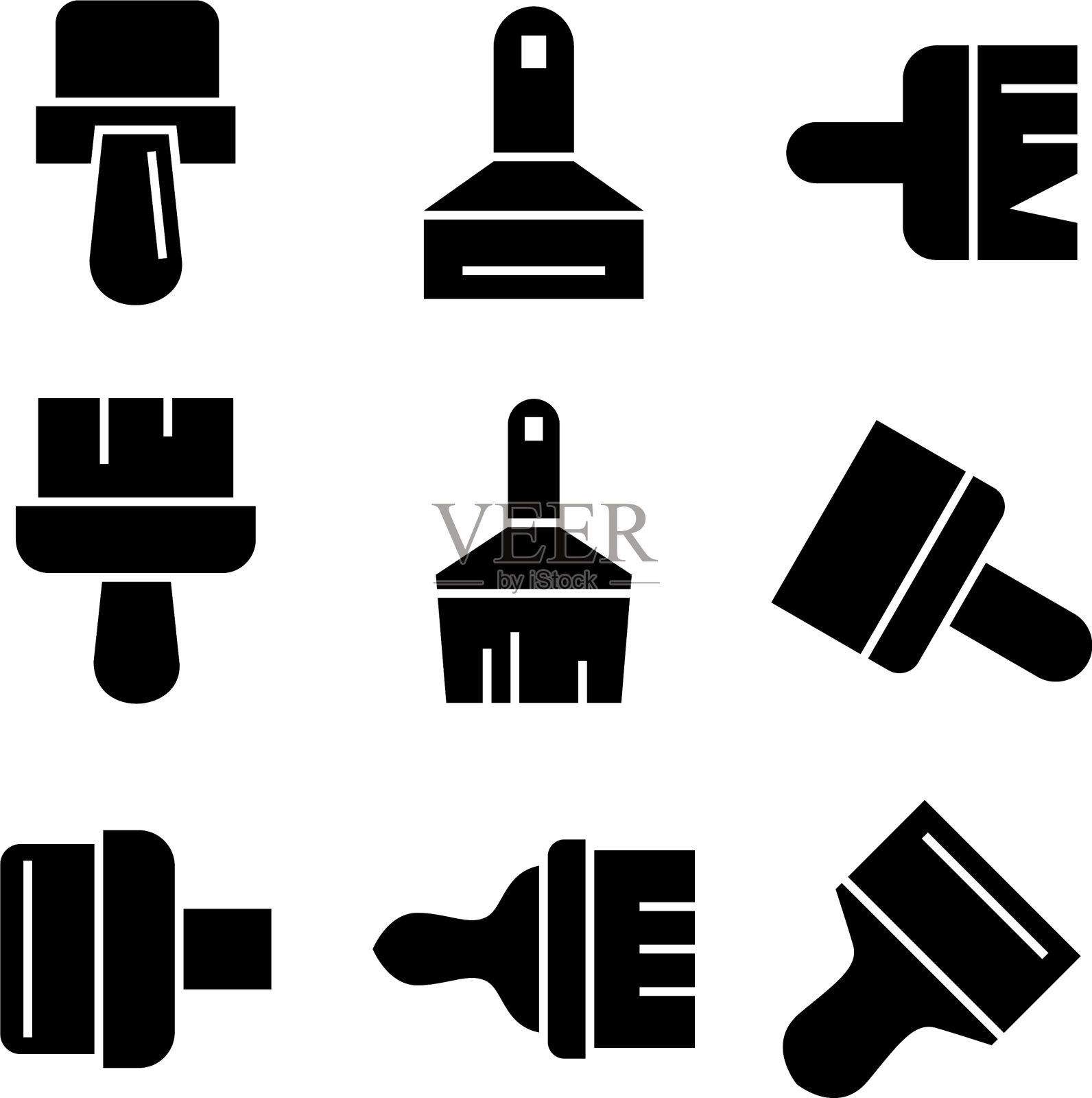 刷子图标或标志孤立标志符号图标素材