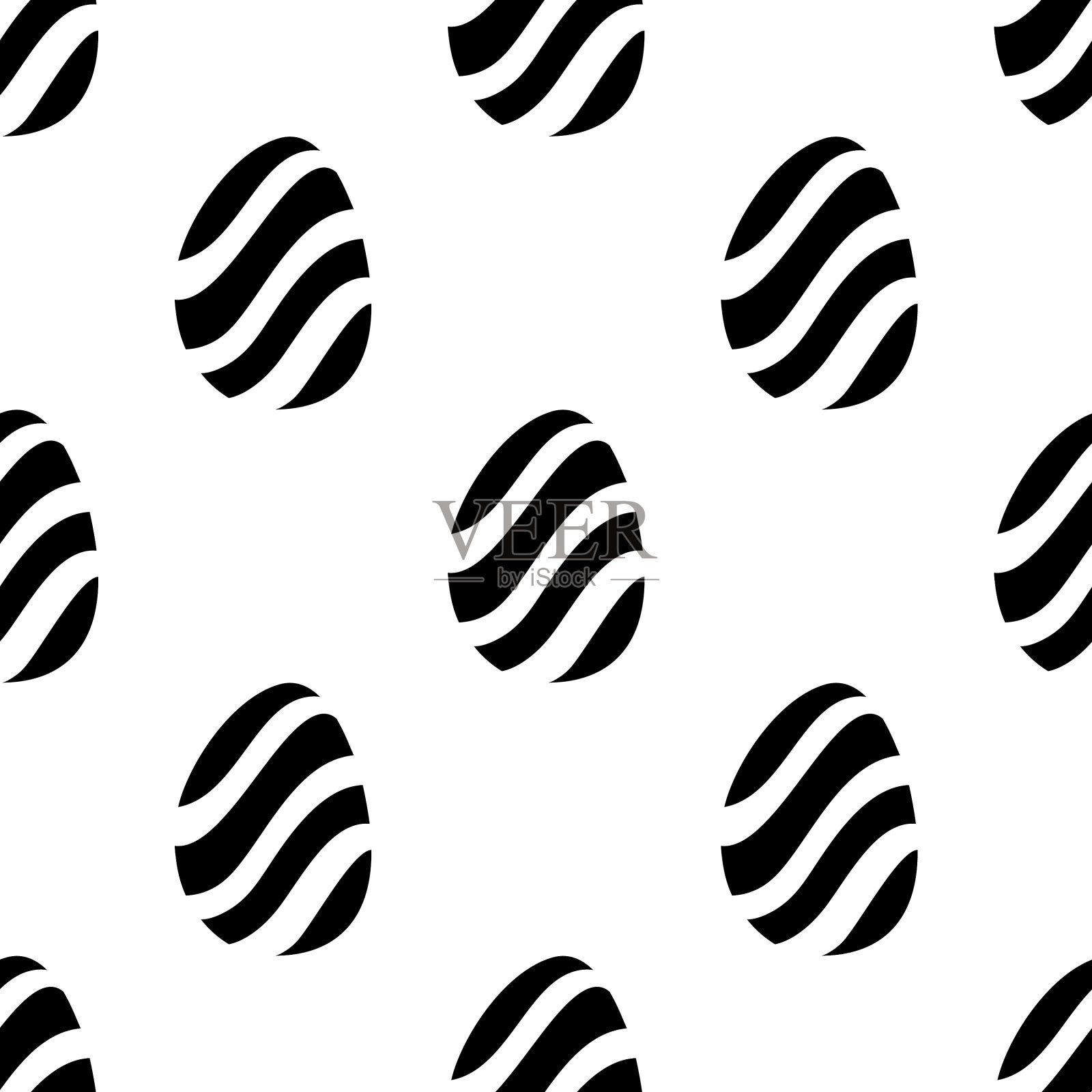 由手绘复活节彩蛋制成的无缝图案插画图片素材