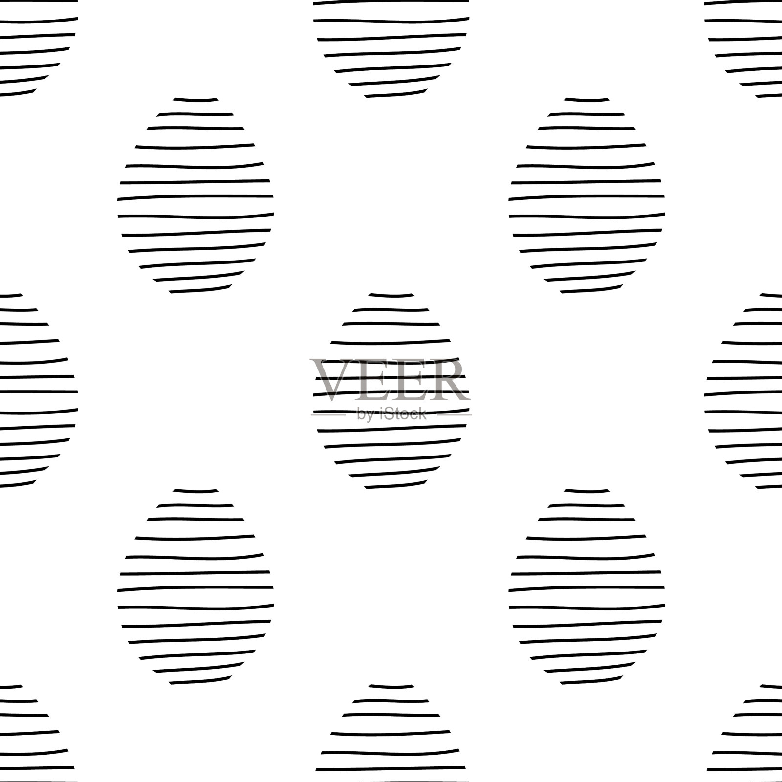 由手绘复活节彩蛋制成的无缝图案插画图片素材