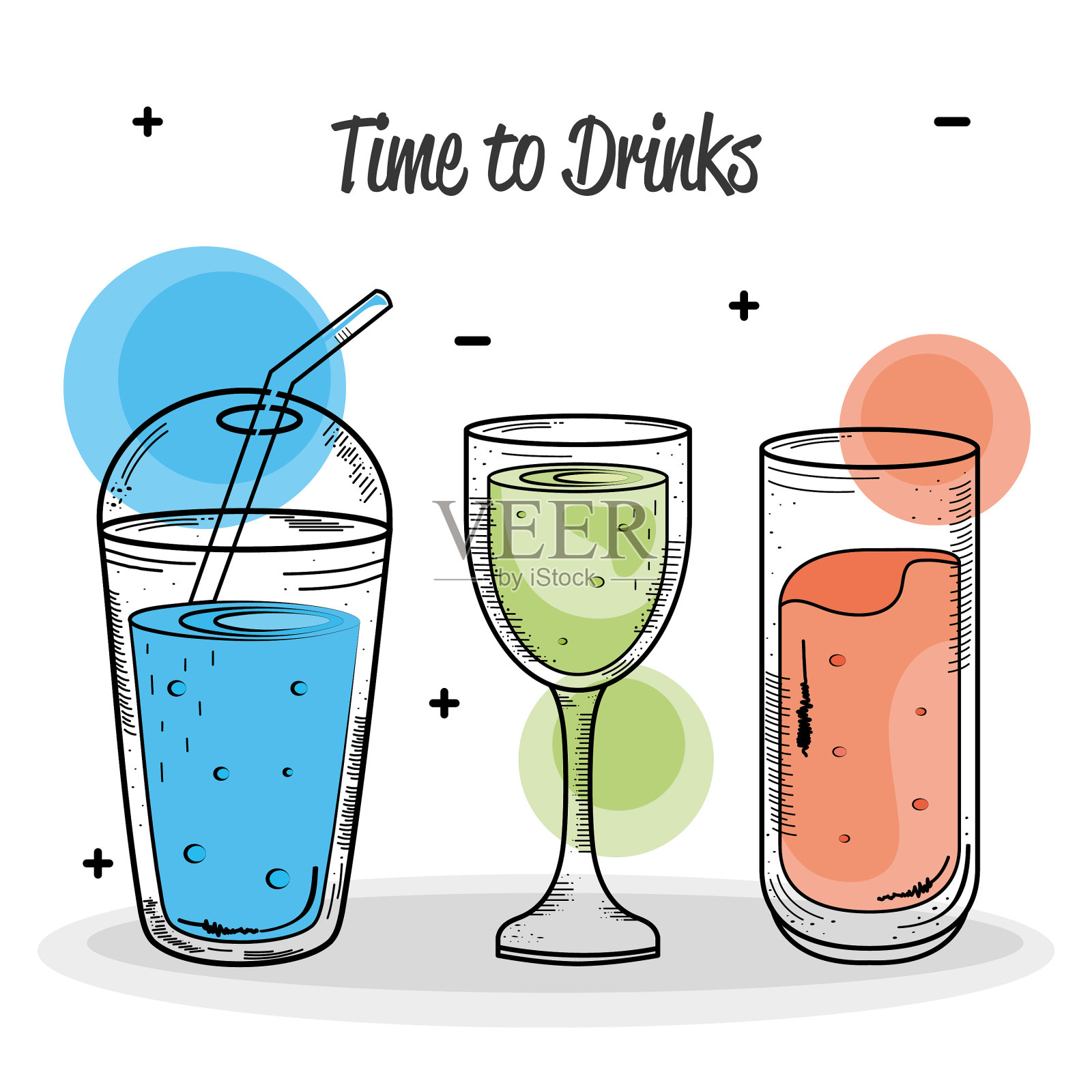 捆绑3个饮料套装图标图标素材