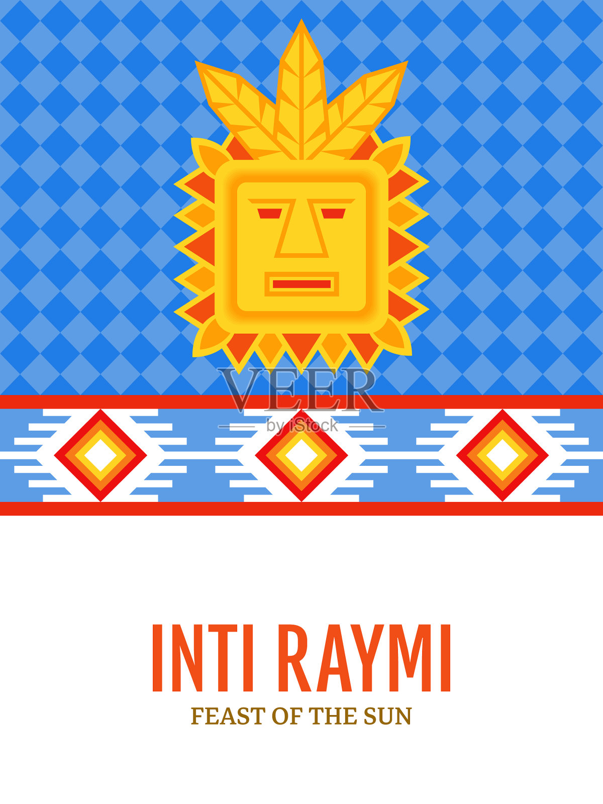 古代异教徒节日inti raymi的海报插画图片素材
