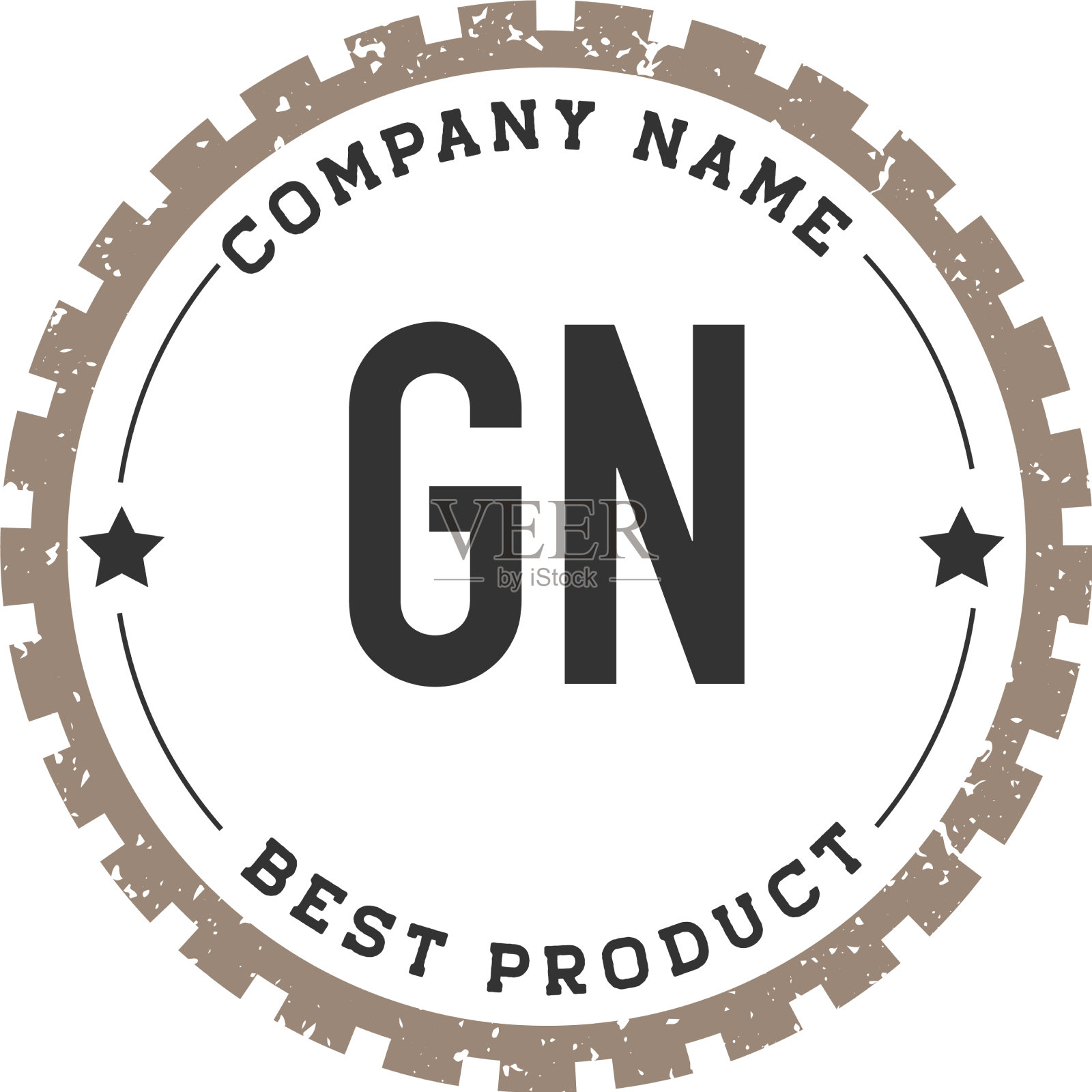 首字母gn优雅标志设计模板插画图片素材