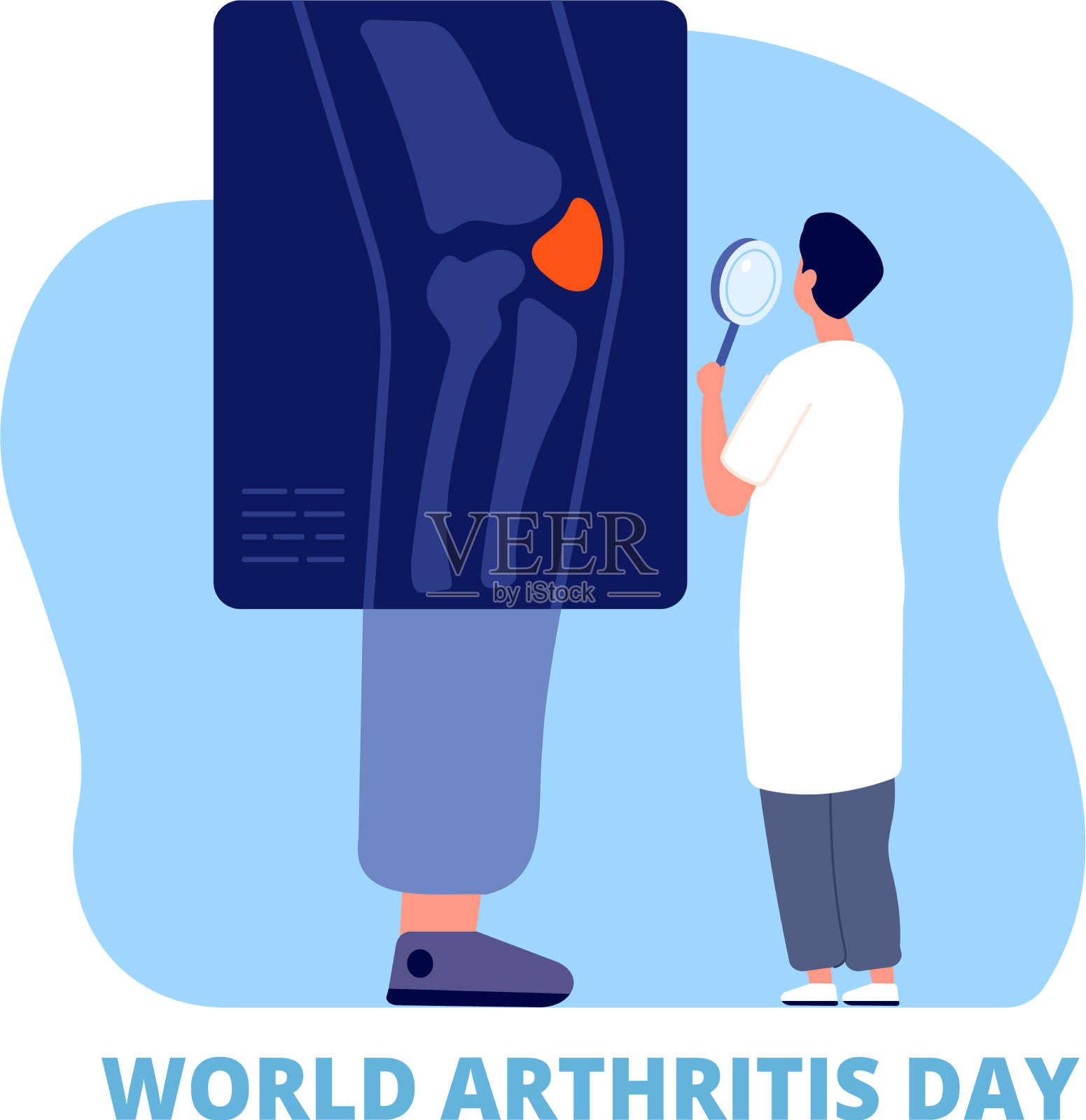 世界关节炎日医学概念防御插画图片素材