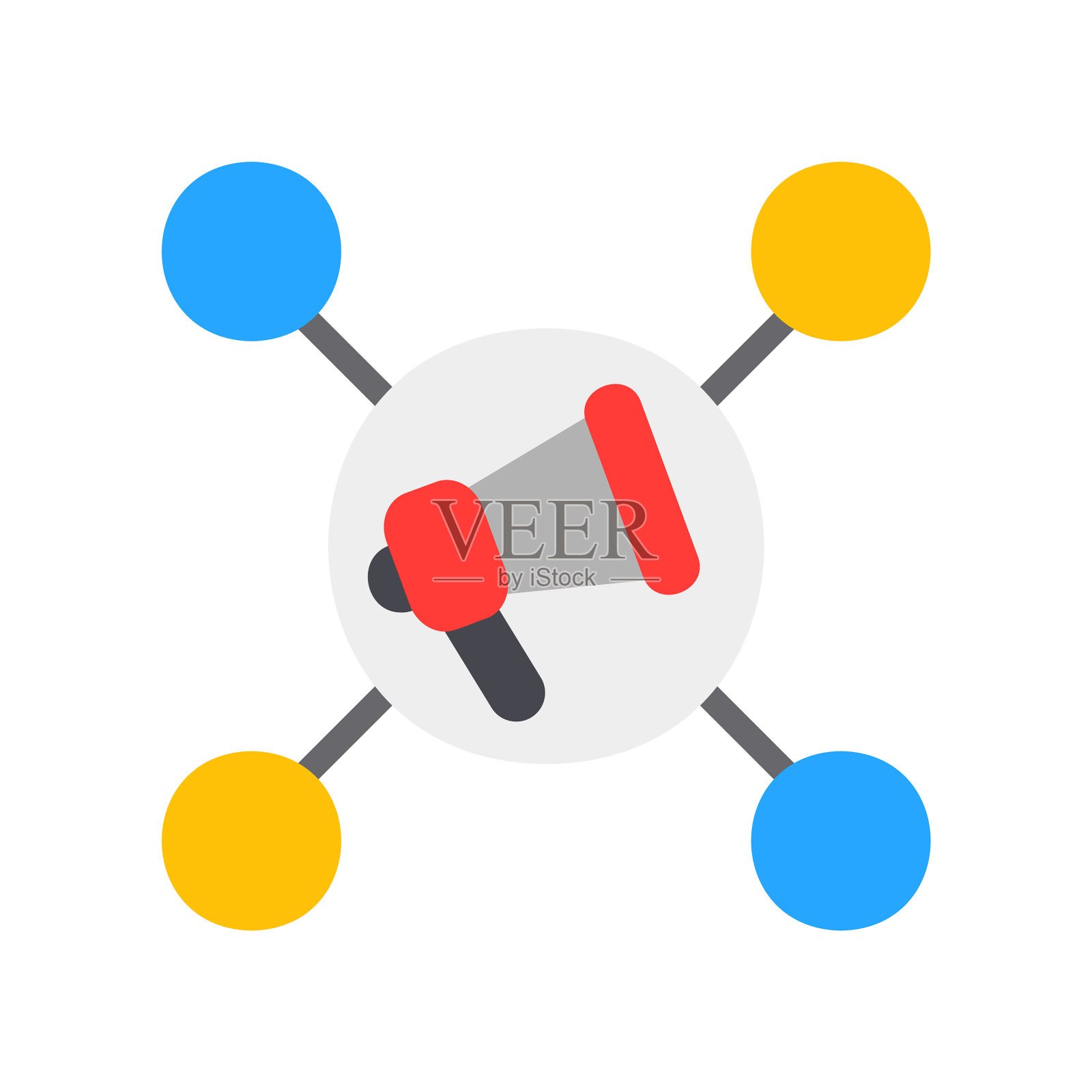 社交营销图标在平面风格关于图标素材