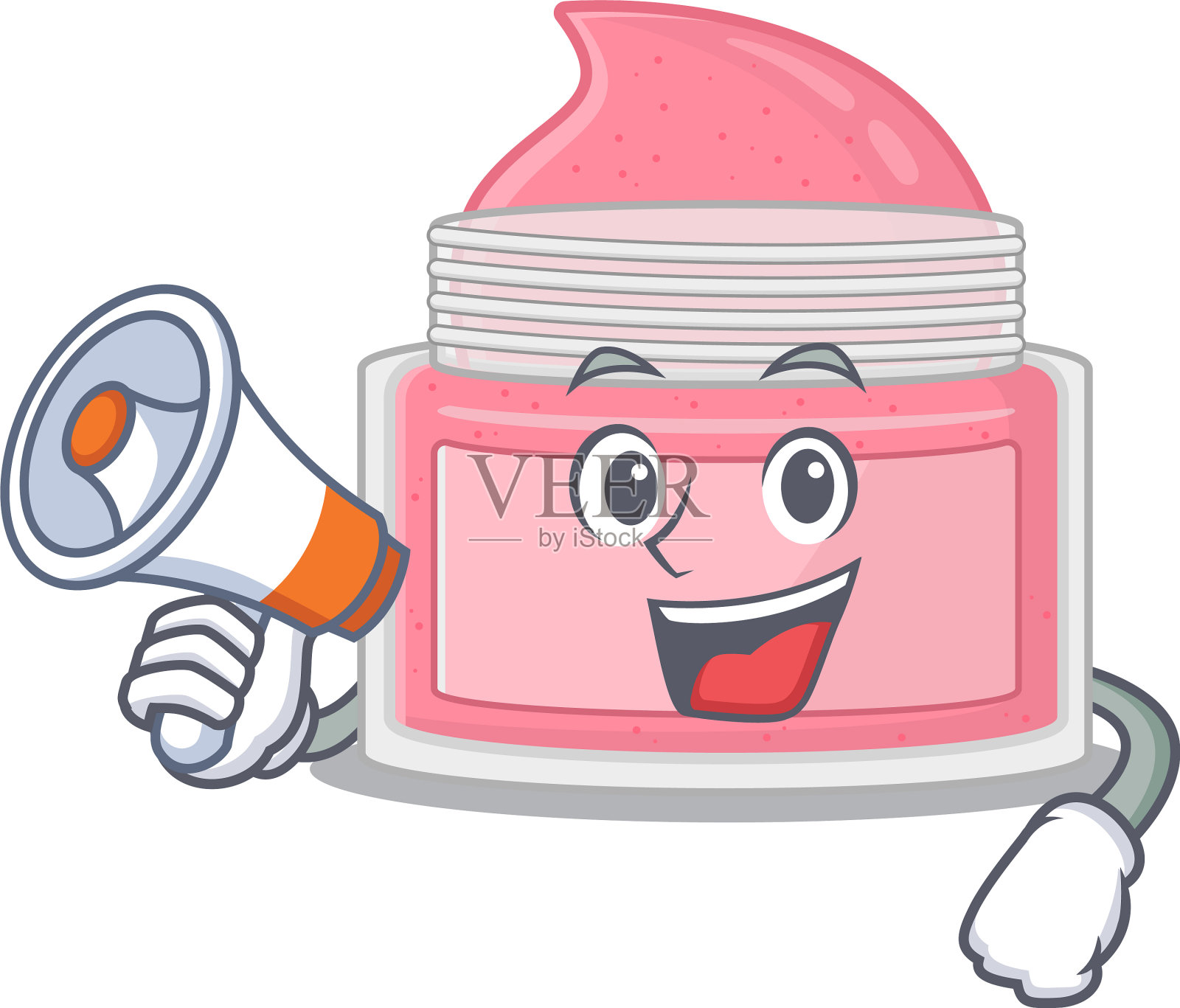 用扩音器广播身体按摩插画图片素材