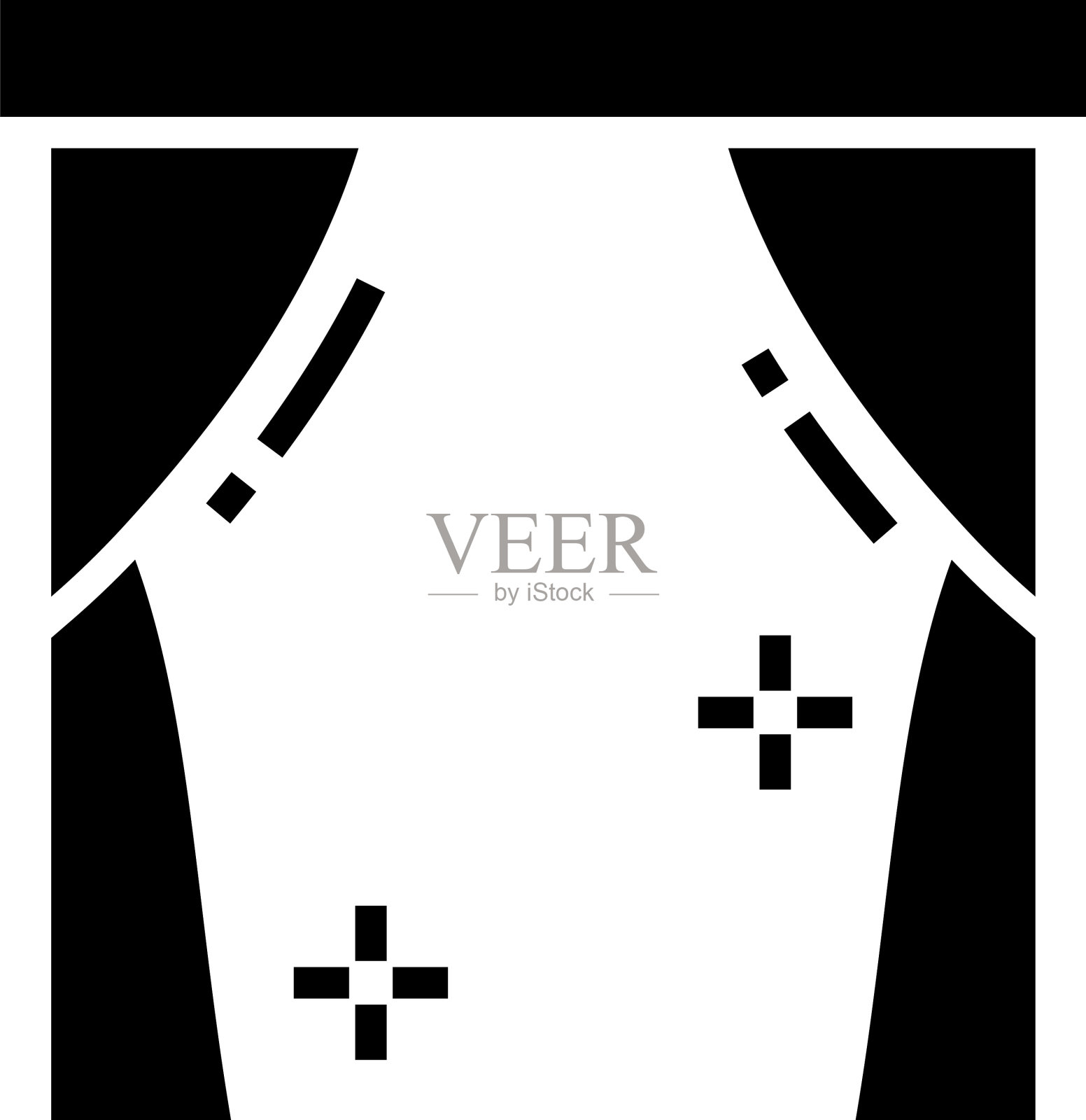 窗帘插画图片素材