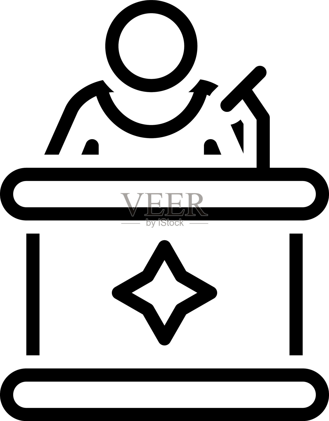 发言人插画图片素材