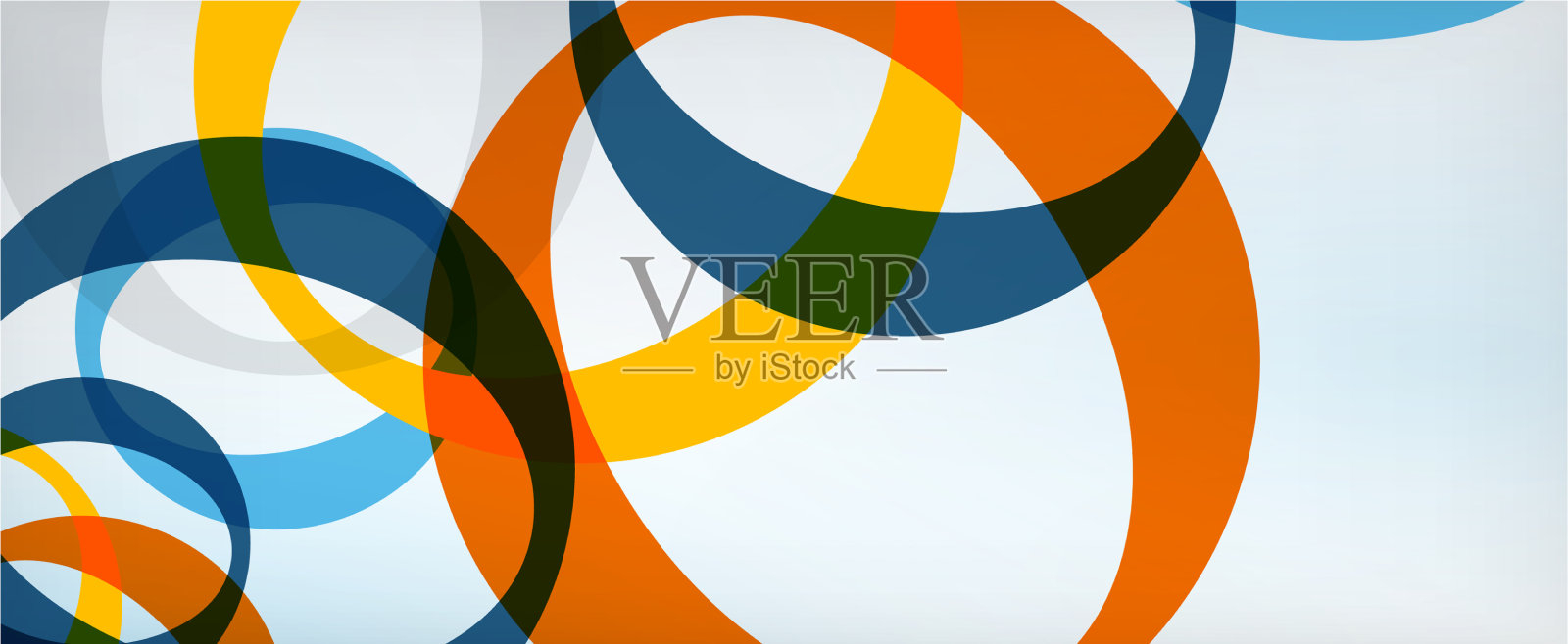 环形几何形状o字母重复插画图片素材