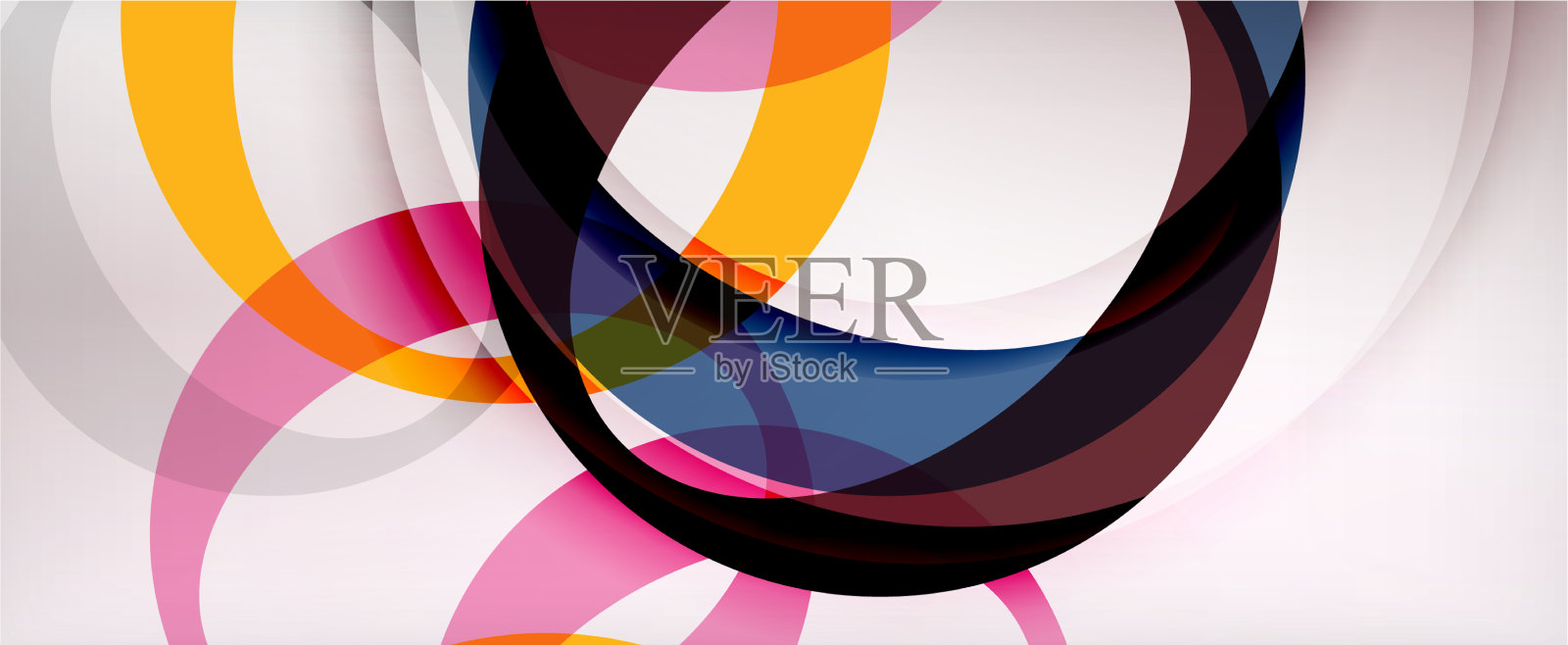 环形几何形状o字母重复插画图片素材