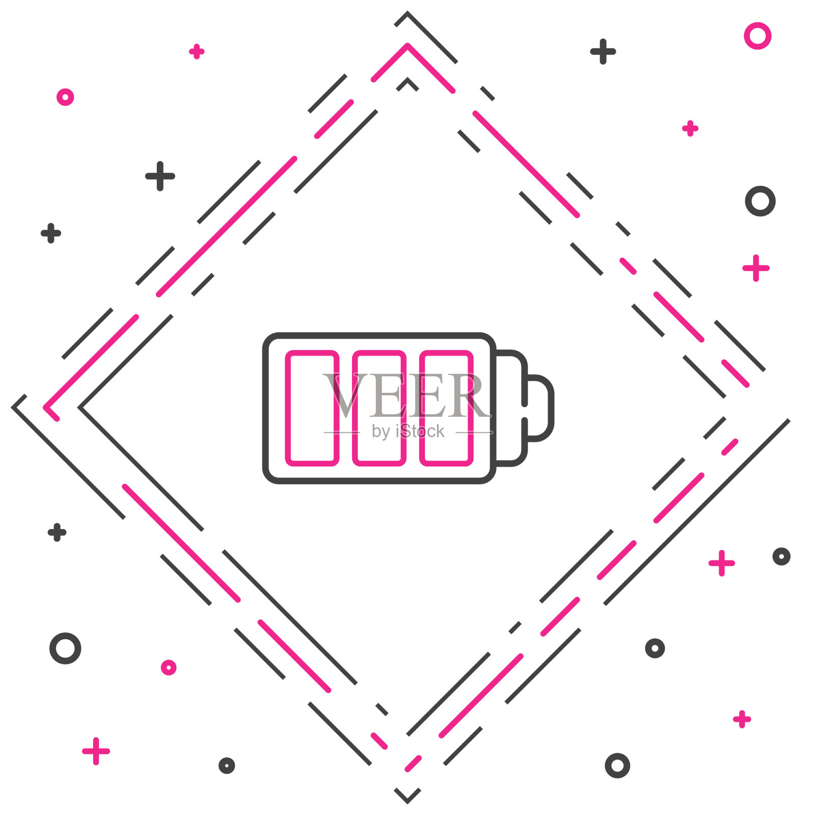 线电池充电水平指示灯图标隔离图标素材