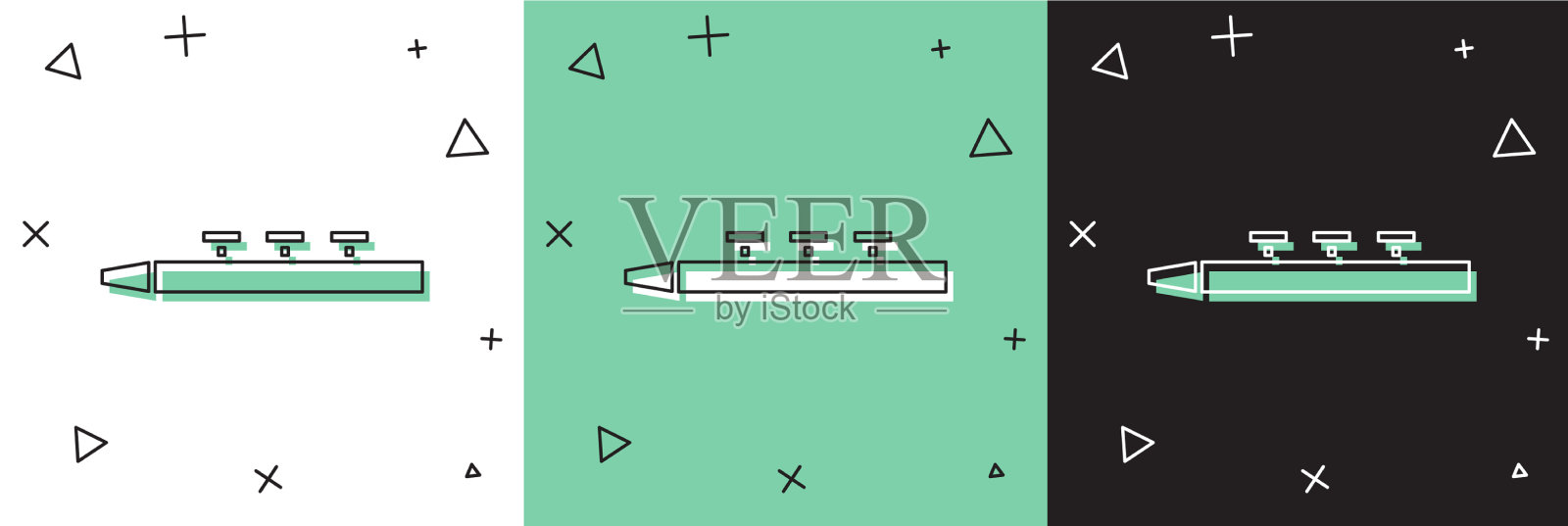 设置乐器鼓和鼓棒图标插画图片素材