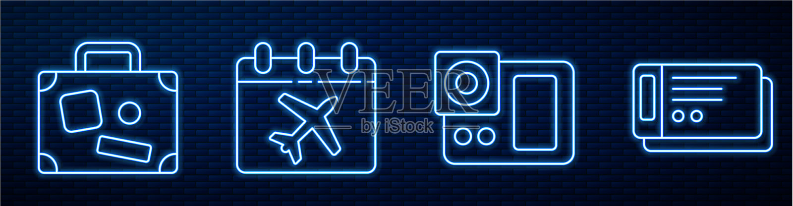 设行摄影、摄像、旅行箱、日历等插画图片素材