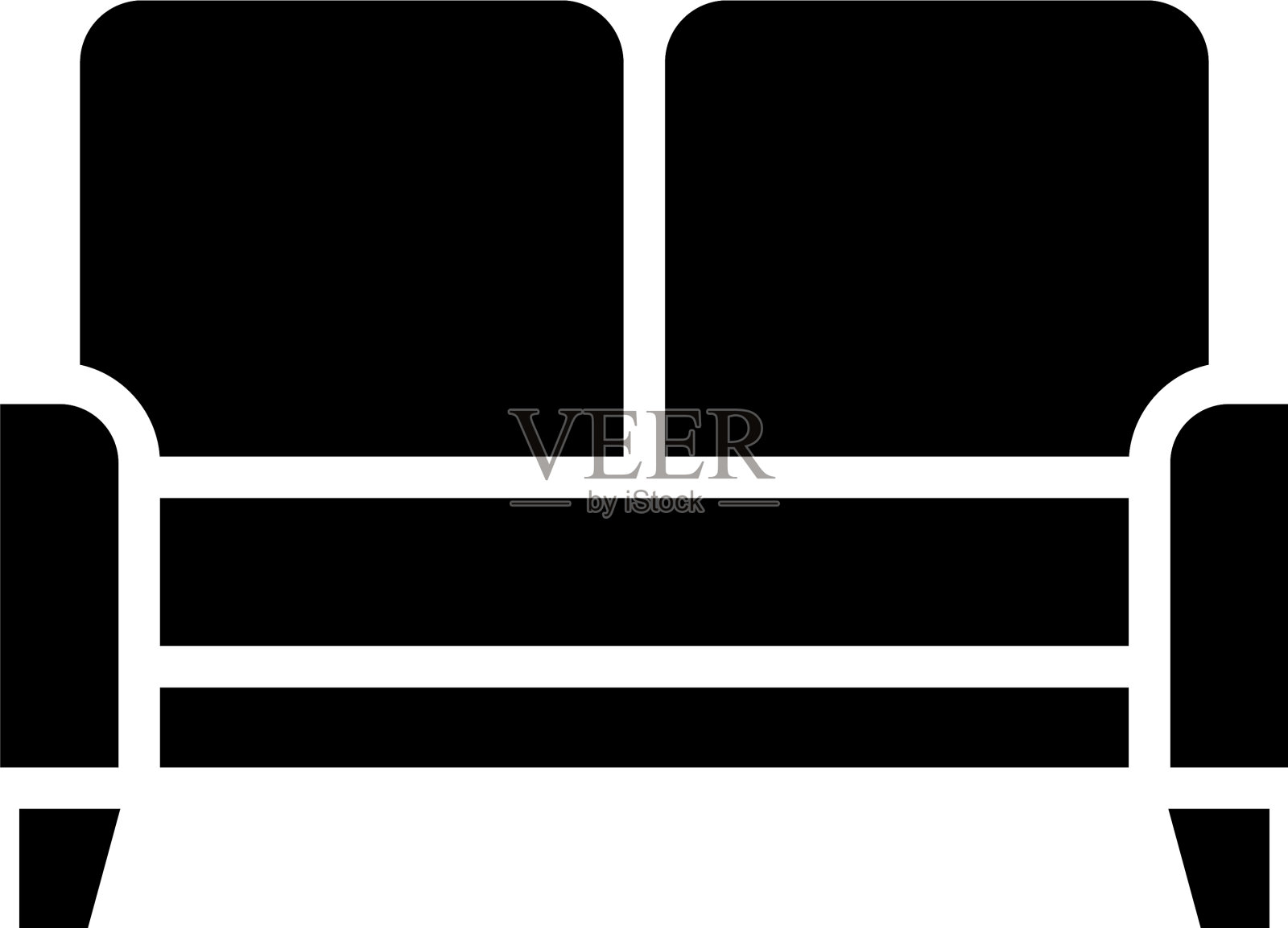 沙发上插画图片素材