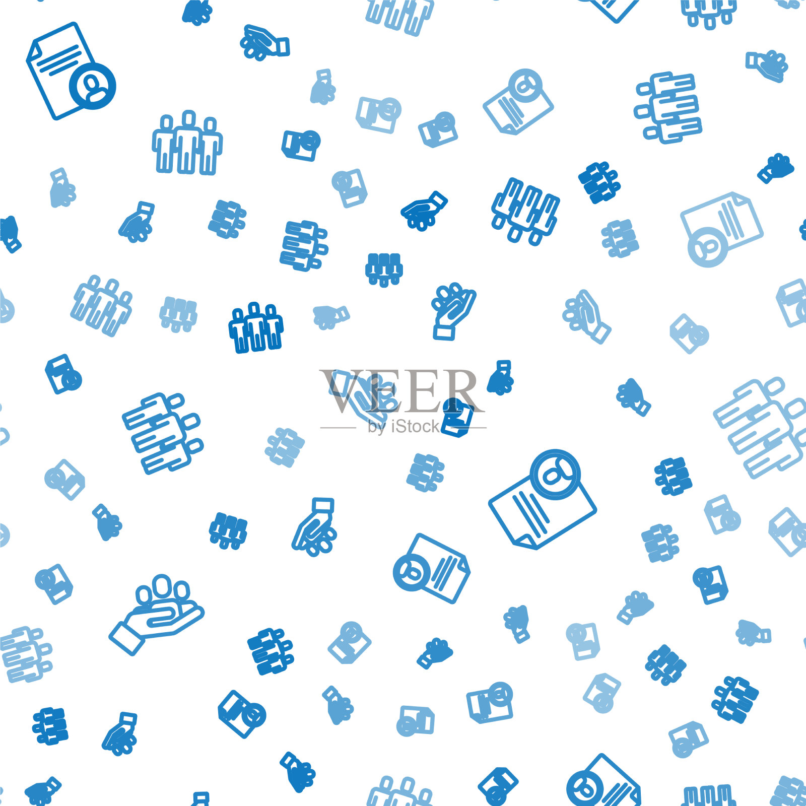 设一行手为搜索人的简历和图标素材