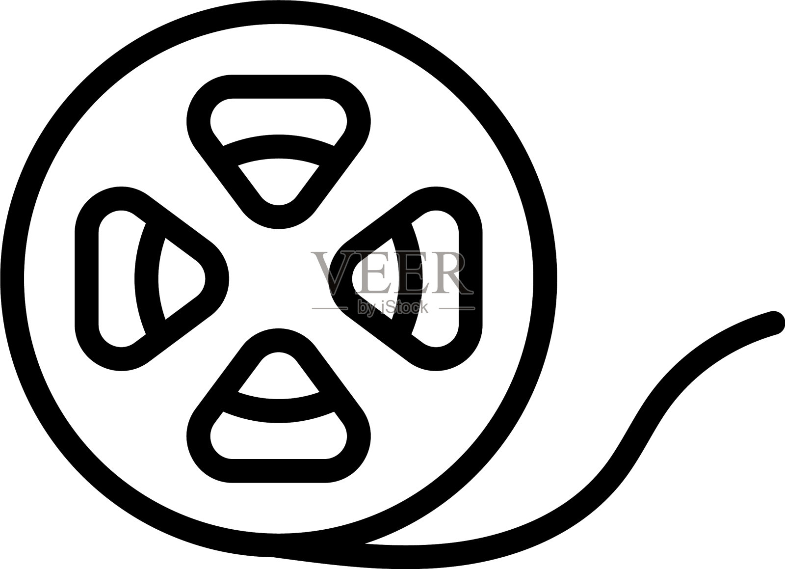 电影胶片插画图片素材