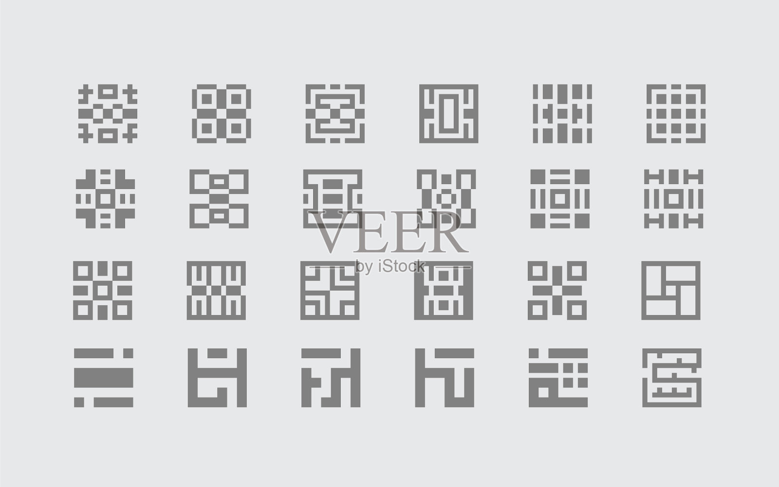 24种方形设计插画图片素材