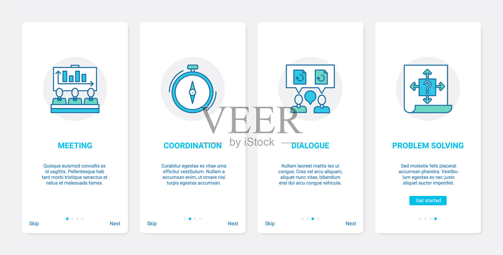 商务沟通会议会议ux UI设计模板素材