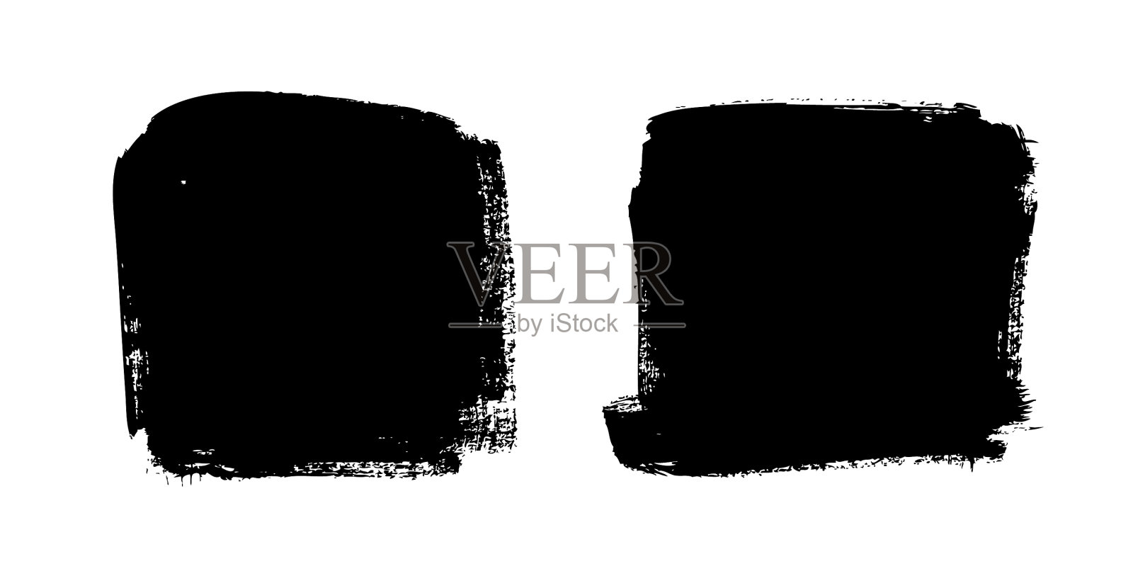 手绘集黑白方块手画插画图片素材