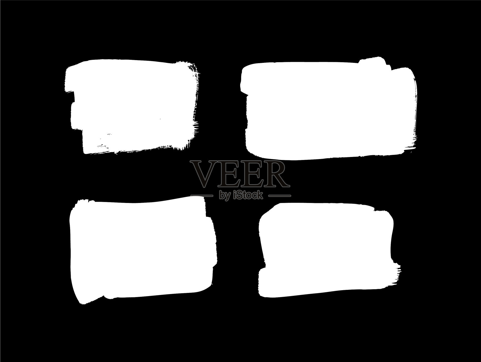 手绘集黑白方块手画插画图片素材