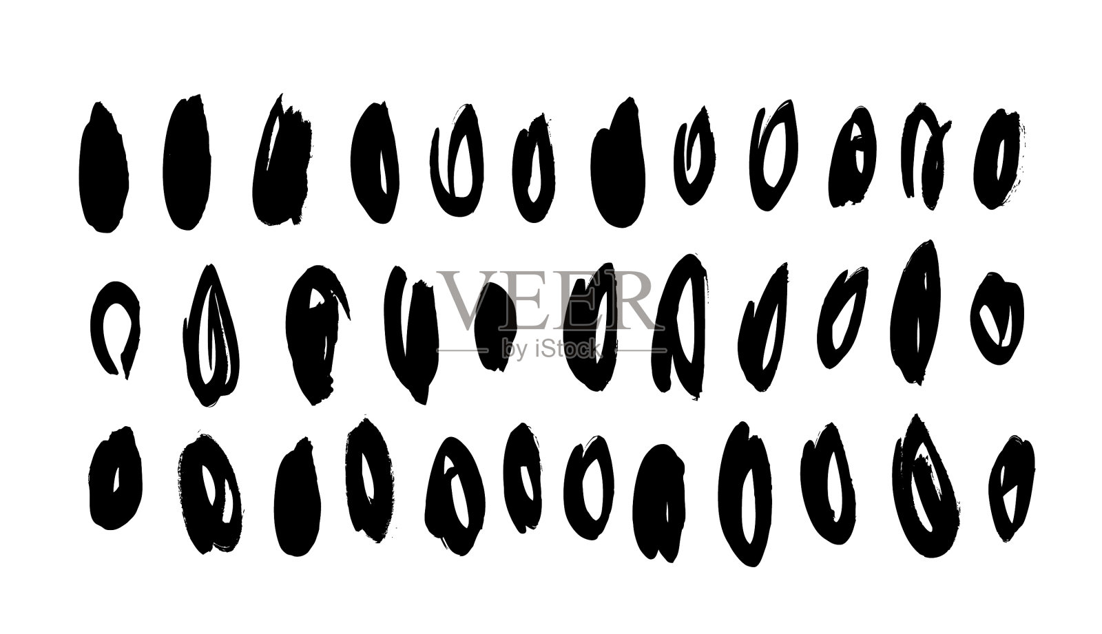 艺术垃圾圈设置手绘绘画对象插画图片素材